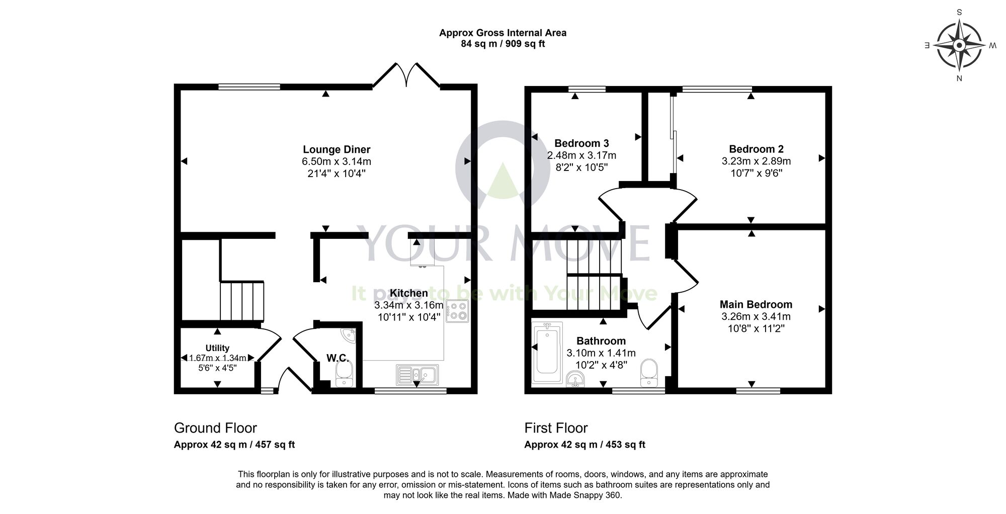 Floorplan of 3 bedroom End Terrace House for sale, Urquhart Green, Glenrothes, Fife, KY7