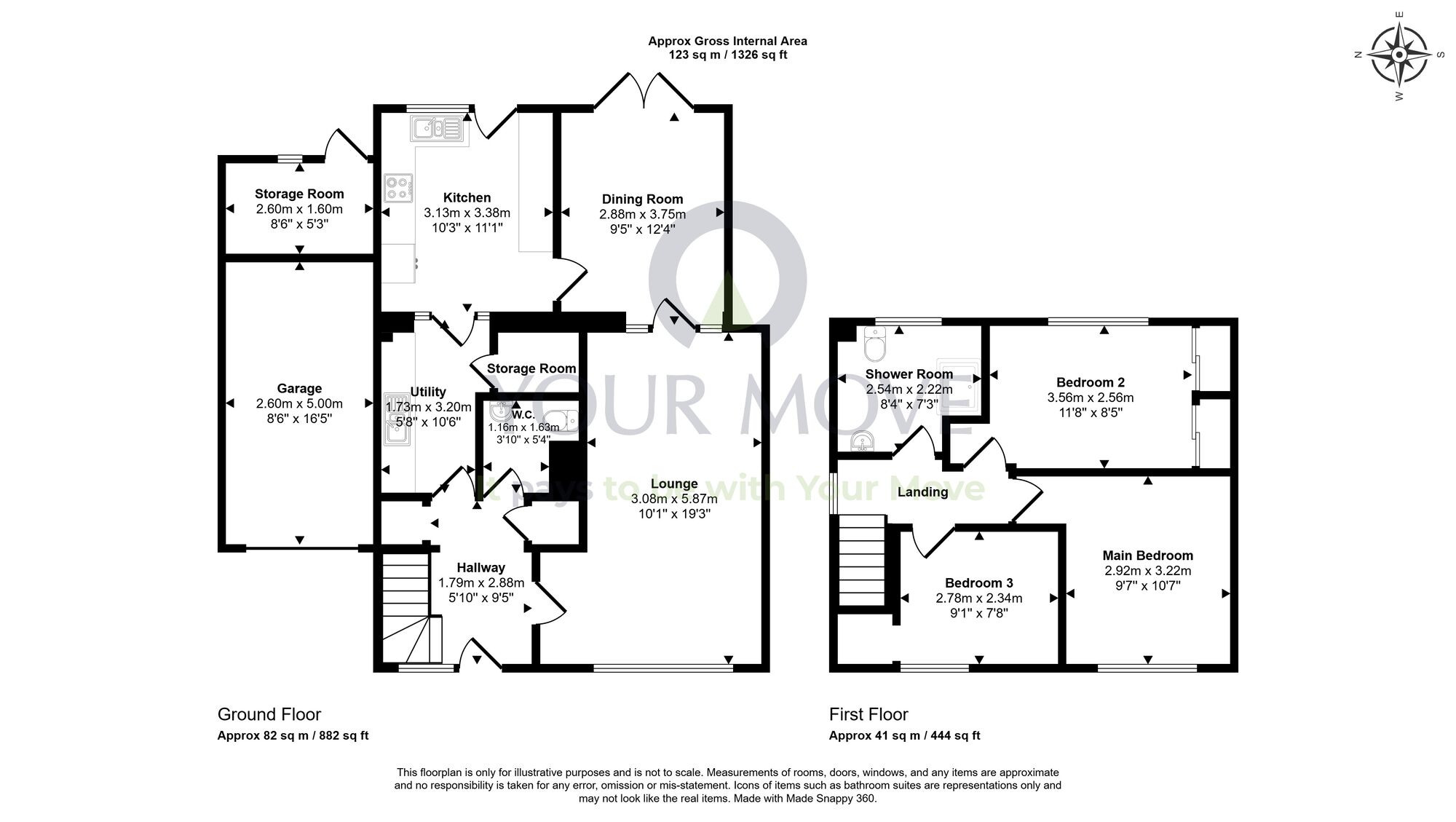 Floorplan of 3 bedroom Semi Detached House for sale, Willow Crescent, Glenrothes, Fife, KY6