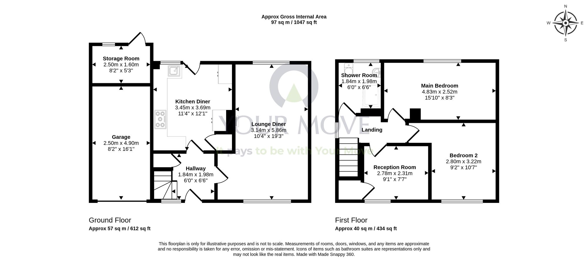 Floorplan of 3 bedroom Semi Detached House for sale, Napier Road, Glenrothes, Fife, KY6