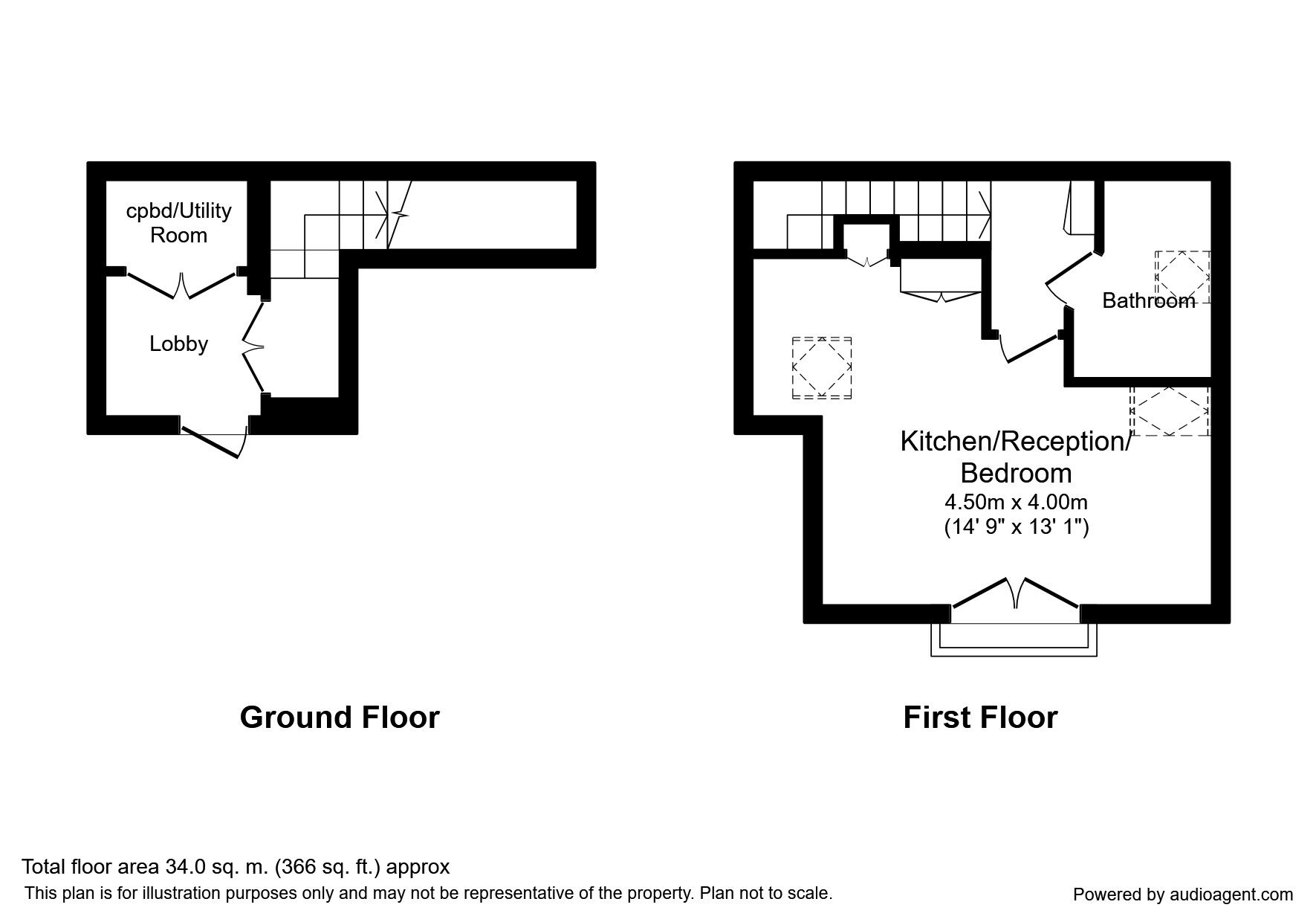 Floorplan of  Flat to rent, The Hill, Northfleet, Kent, DA11