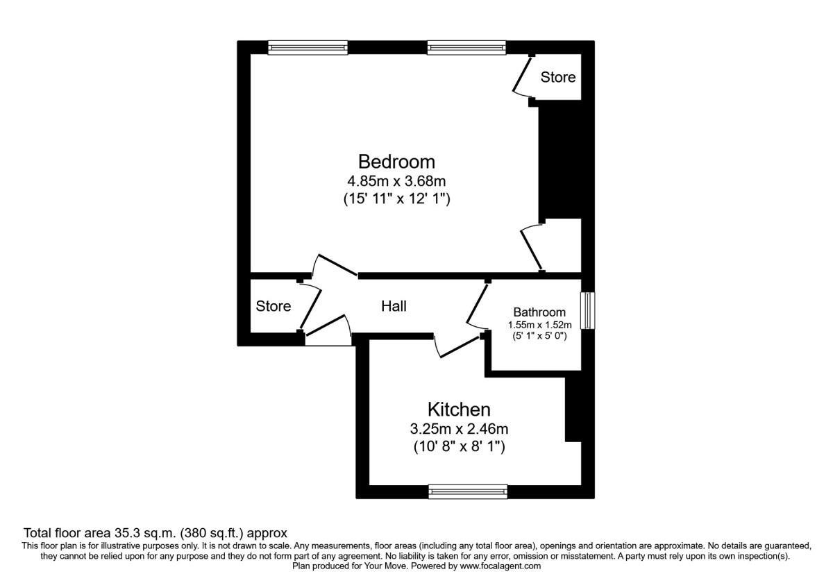 Floorplan of Flat to rent, Dover Road, Northfleet, Kent, DA11