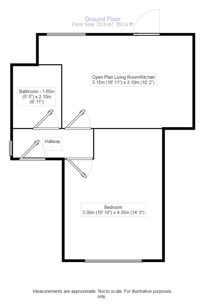 Floorplan of 1 bedroom Flat to rent, B Pier Road, Northfleet, Kent, DA11