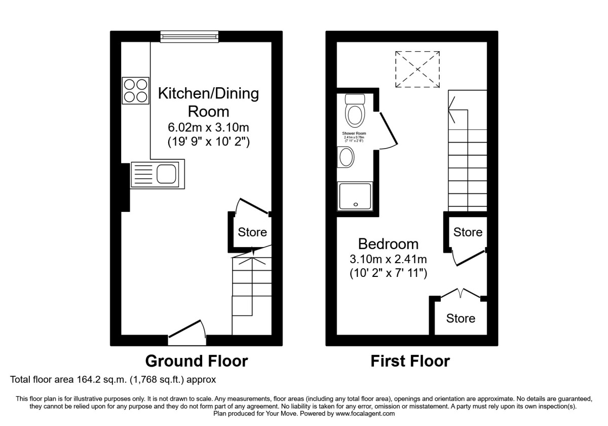Floorplan of 1 bedroom  Flat to rent, Clifton Road, Gravesend, Kent, DA11
