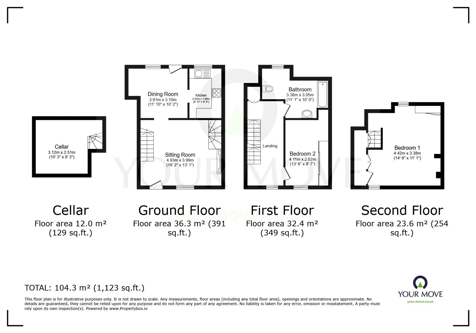 Floorplan of 2 bedroom  House for sale, The Street, Shorne, Kent, DA12