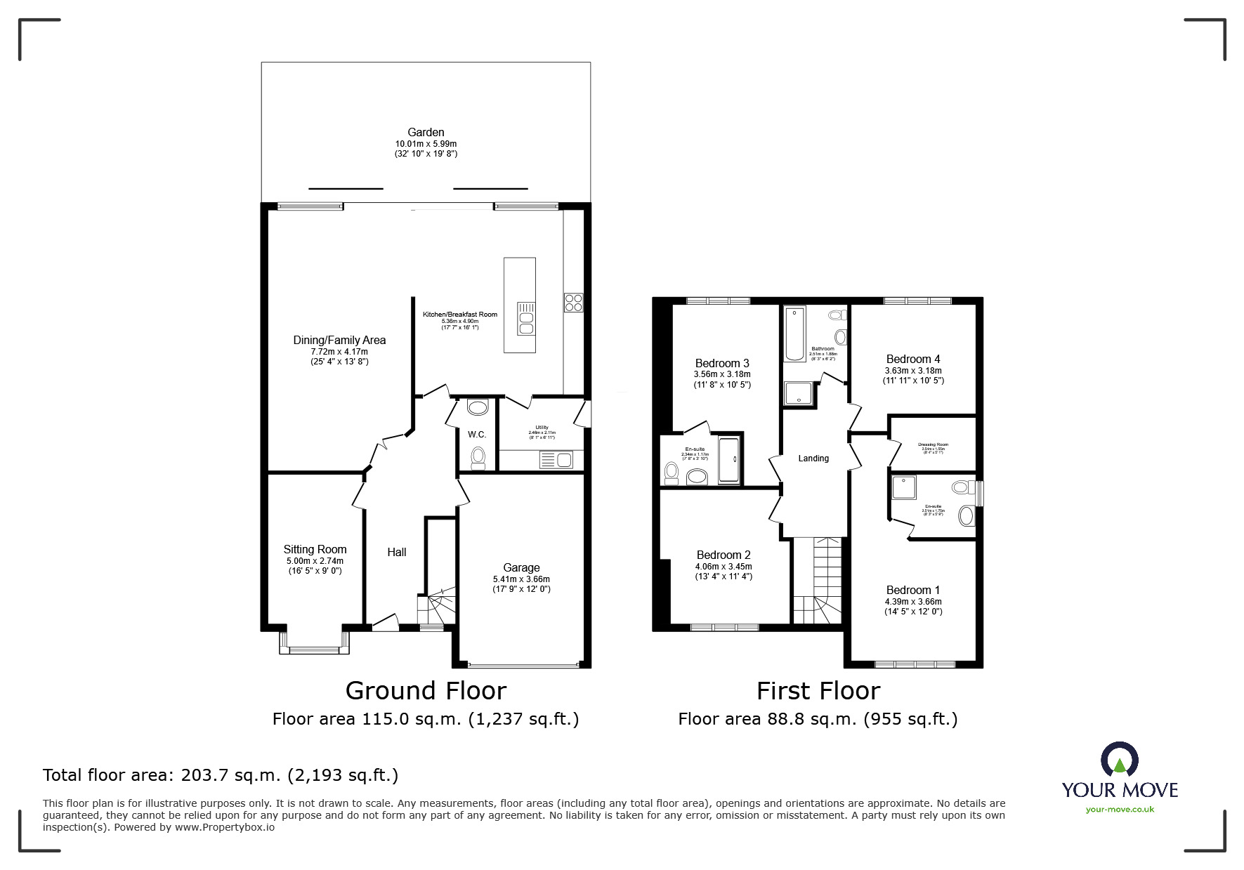 Floorplan of 4 bedroom Detached House for sale, Coutts Avenue, Shorne, Kent, DA12
