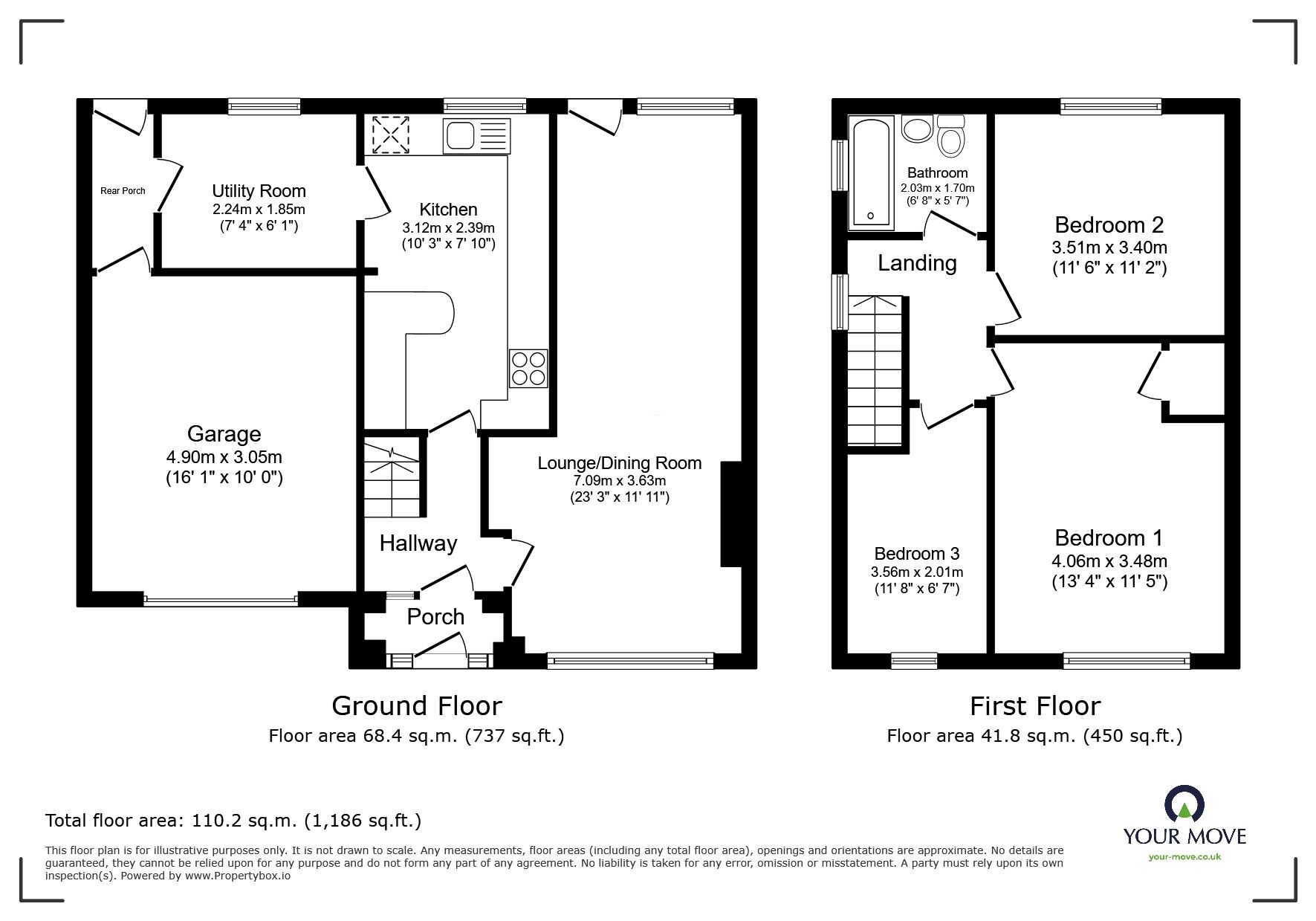 Floorplan of 3 bedroom Semi Detached House for sale, Vigilant Way, Gravesend, Kent, DA12