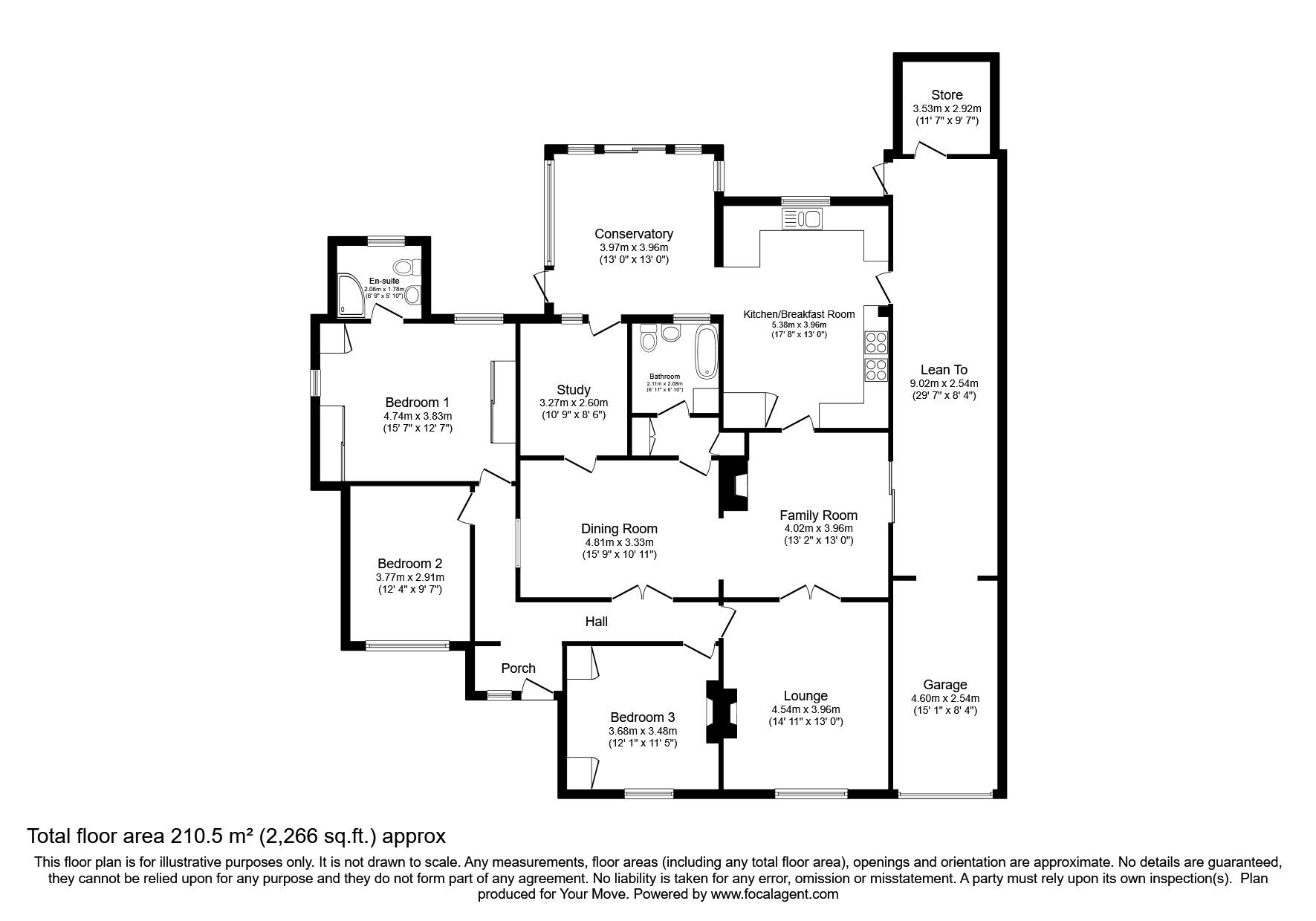 Floorplan of 3 bedroom Detached Bungalow for sale, Hollybush Road, Gravesend, Kent, DA12