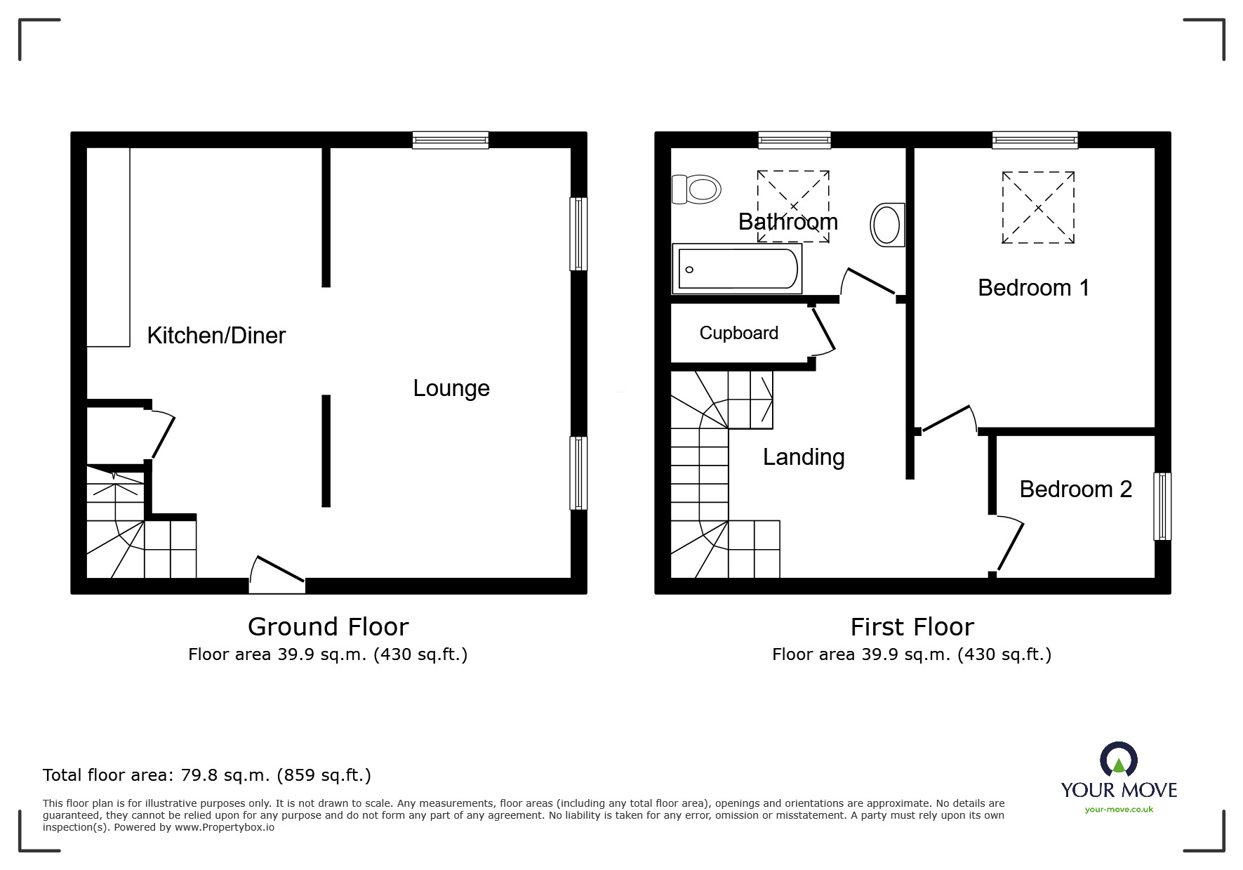 Floorplan of 2 bedroom  Flat for sale, Clifton Road, Gravesend, Kent, DA11