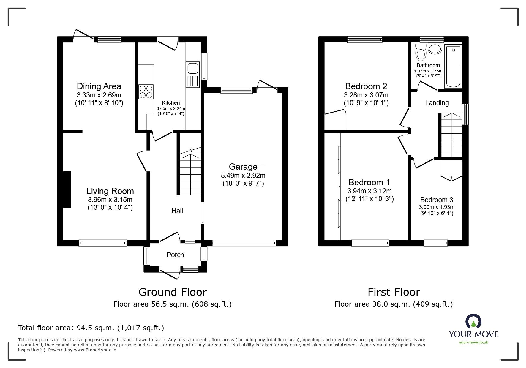 Floorplan of 3 bedroom Semi Detached House for sale, Pepper Hill, Northfleet, Kent, DA11