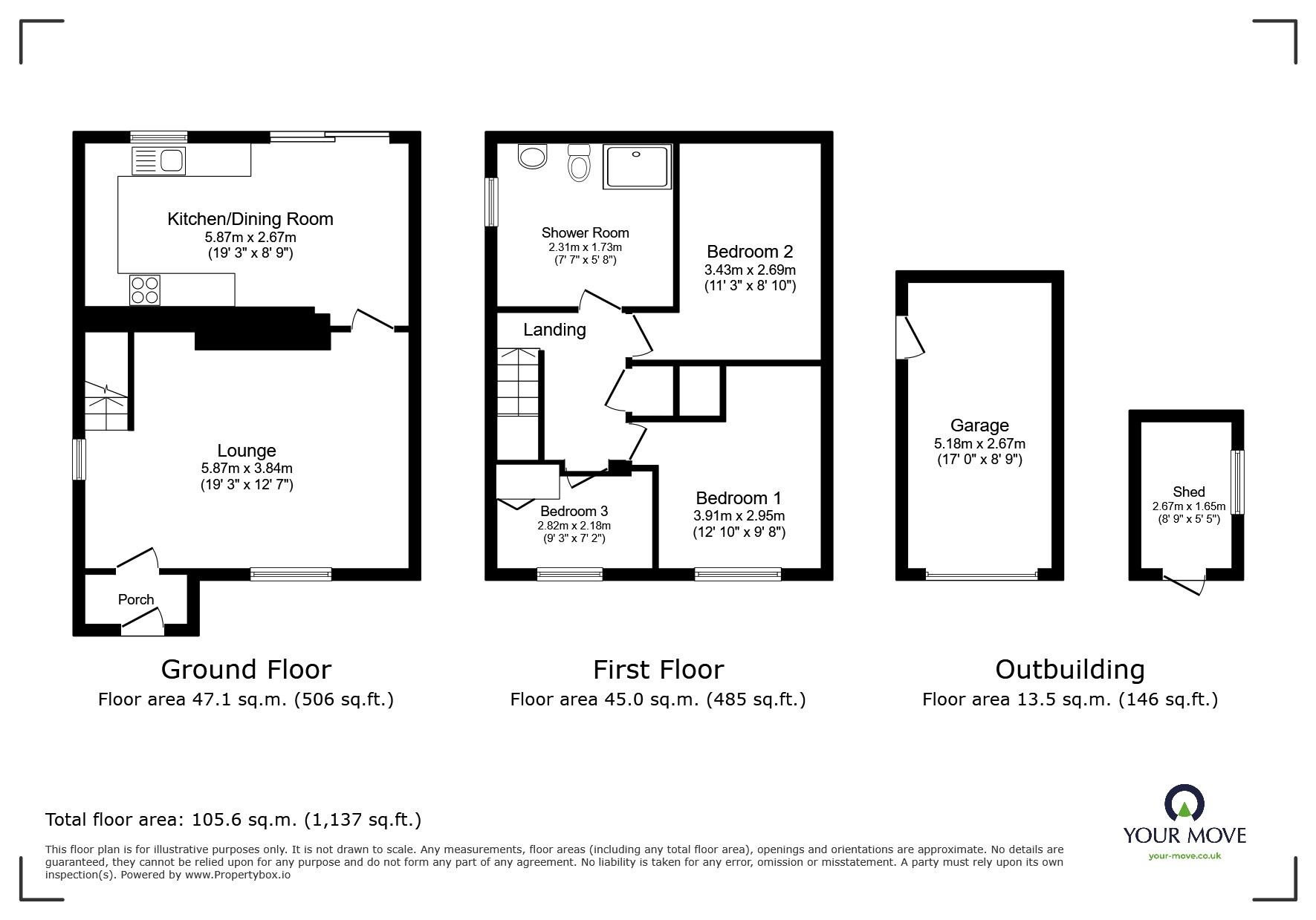Floorplan of 3 bedroom Semi Detached House for sale, Rembrandt Drive, Northfleet, Kent, DA11