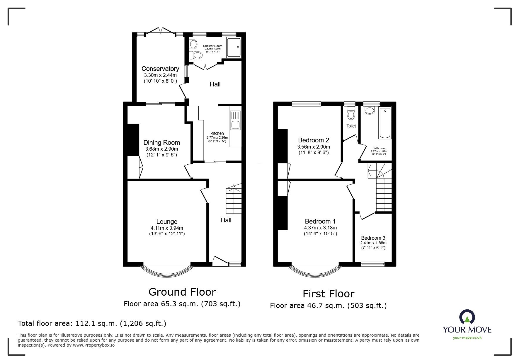 Floorplan of 3 bedroom Mid Terrace House for sale, Ridgeway Avenue, Gravesend, Kent, DA12