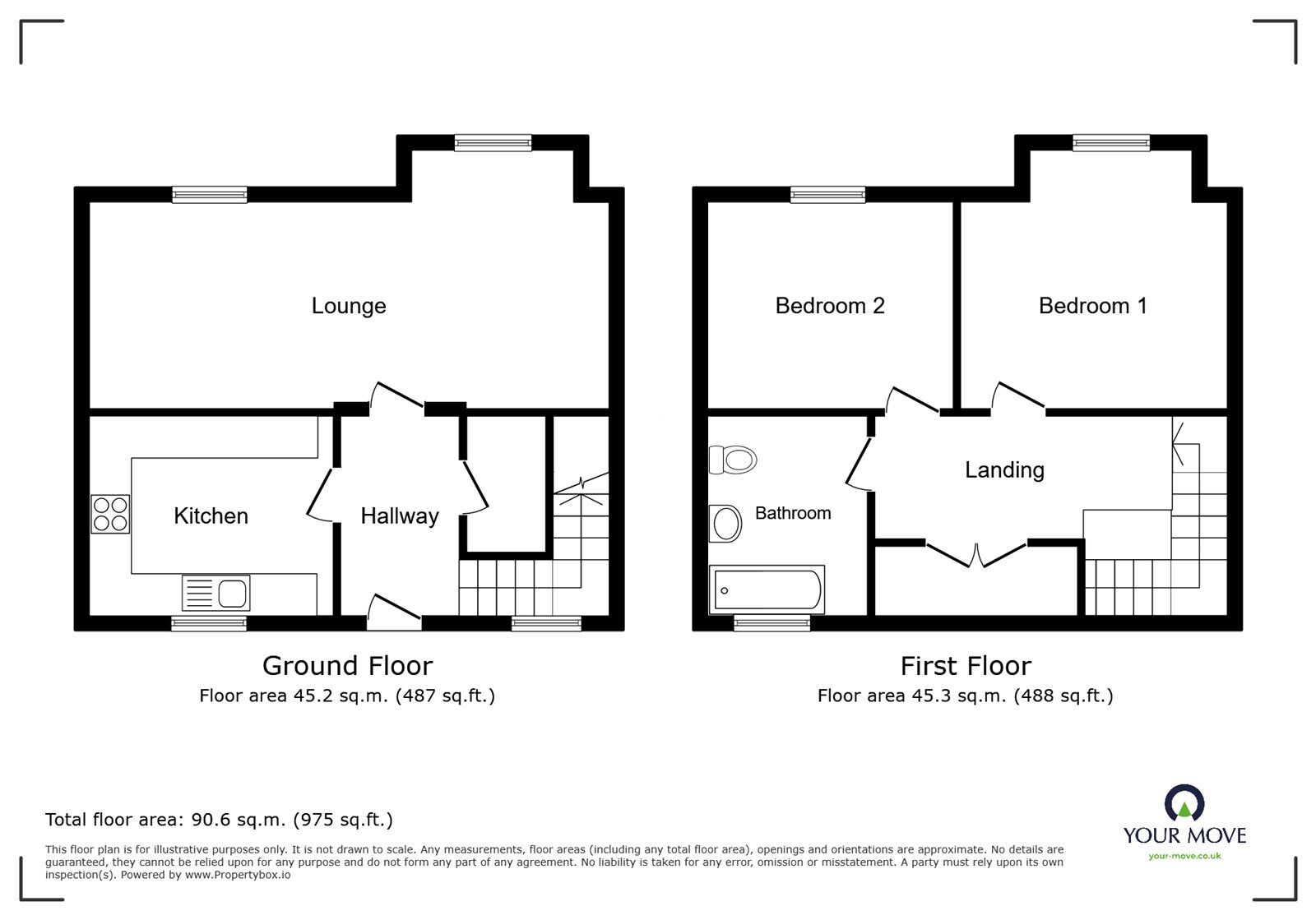 Floorplan of 2 bedroom  Flat to rent, The Bay, Vigo, Kent, DA13