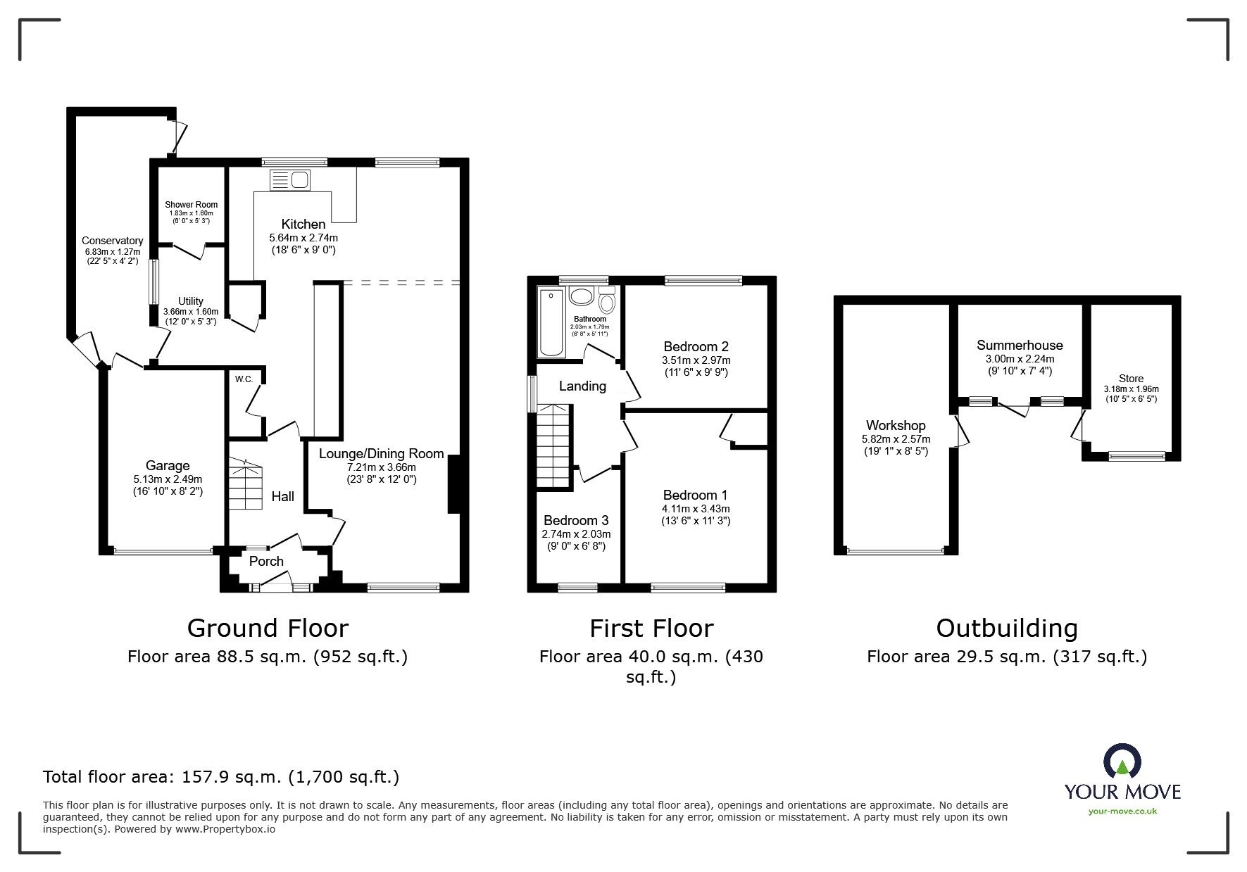 Floorplan of 3 bedroom Semi Detached House for sale, Vigilant Way, Gravesend, Kent, DA12