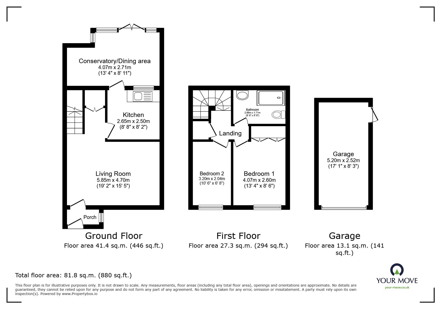 Floorplan of 2 bedroom Semi Detached House for sale, Mallow Close, Northfleet, Kent, DA11
