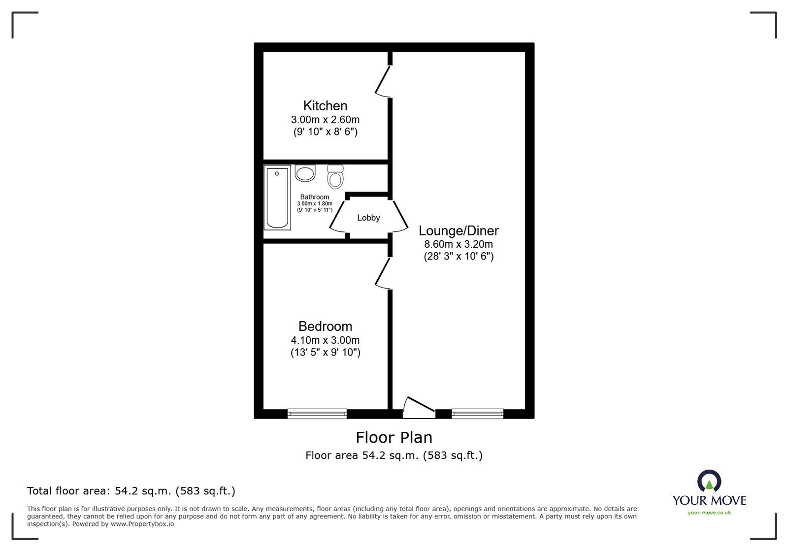 Floorplan of 1 bedroom  House to rent, Windmill Street, Gravesend, Kent, DA12