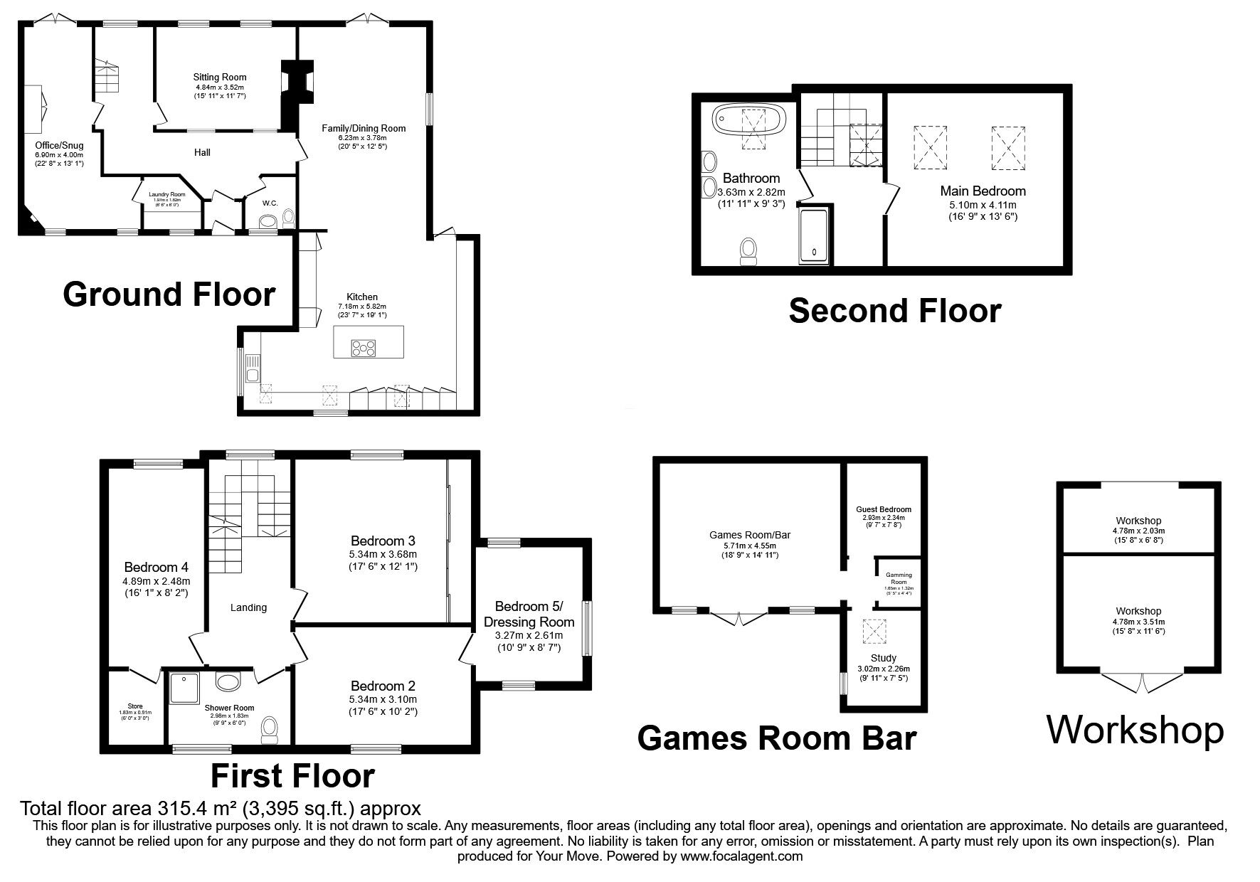 Floorplan of 4 bedroom Semi Detached House for sale, Rectory Road, Cliffe, Kent, ME3
