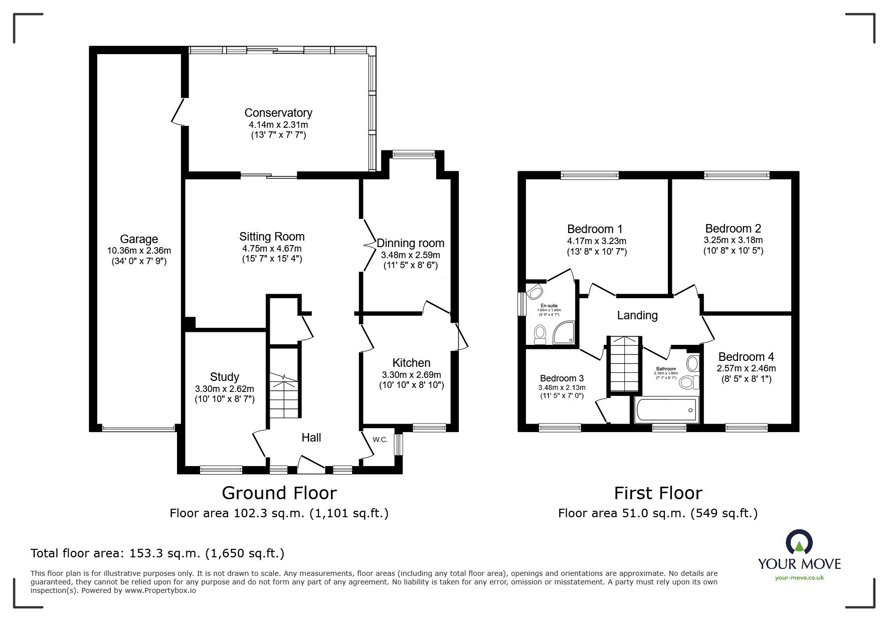 Floorplan of 4 bedroom Detached House for sale, Darby Gardens, Higham, Kent, ME3