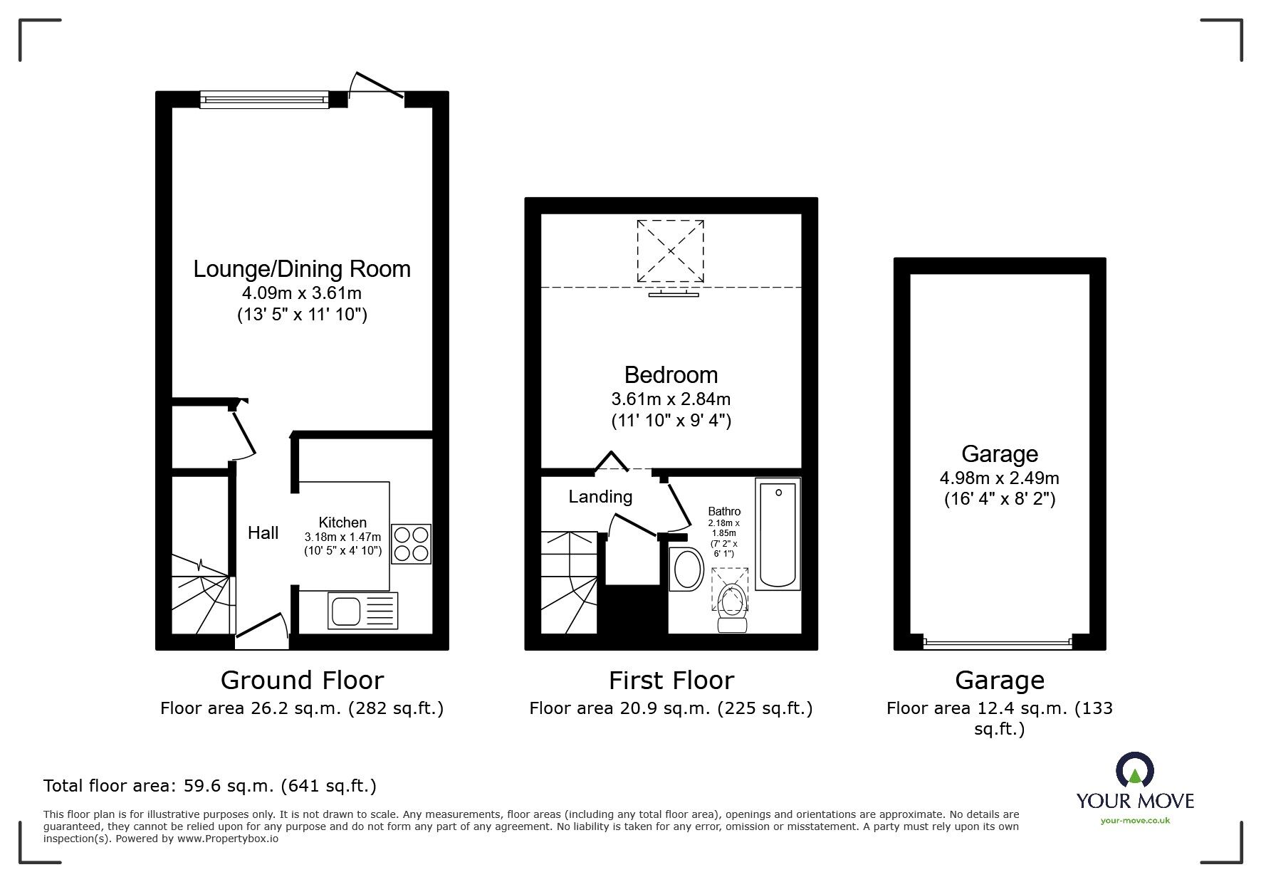 Floorplan of 1 bedroom Mid Terrace House for sale, Artillery Row, Gravesend, Kent, DA12