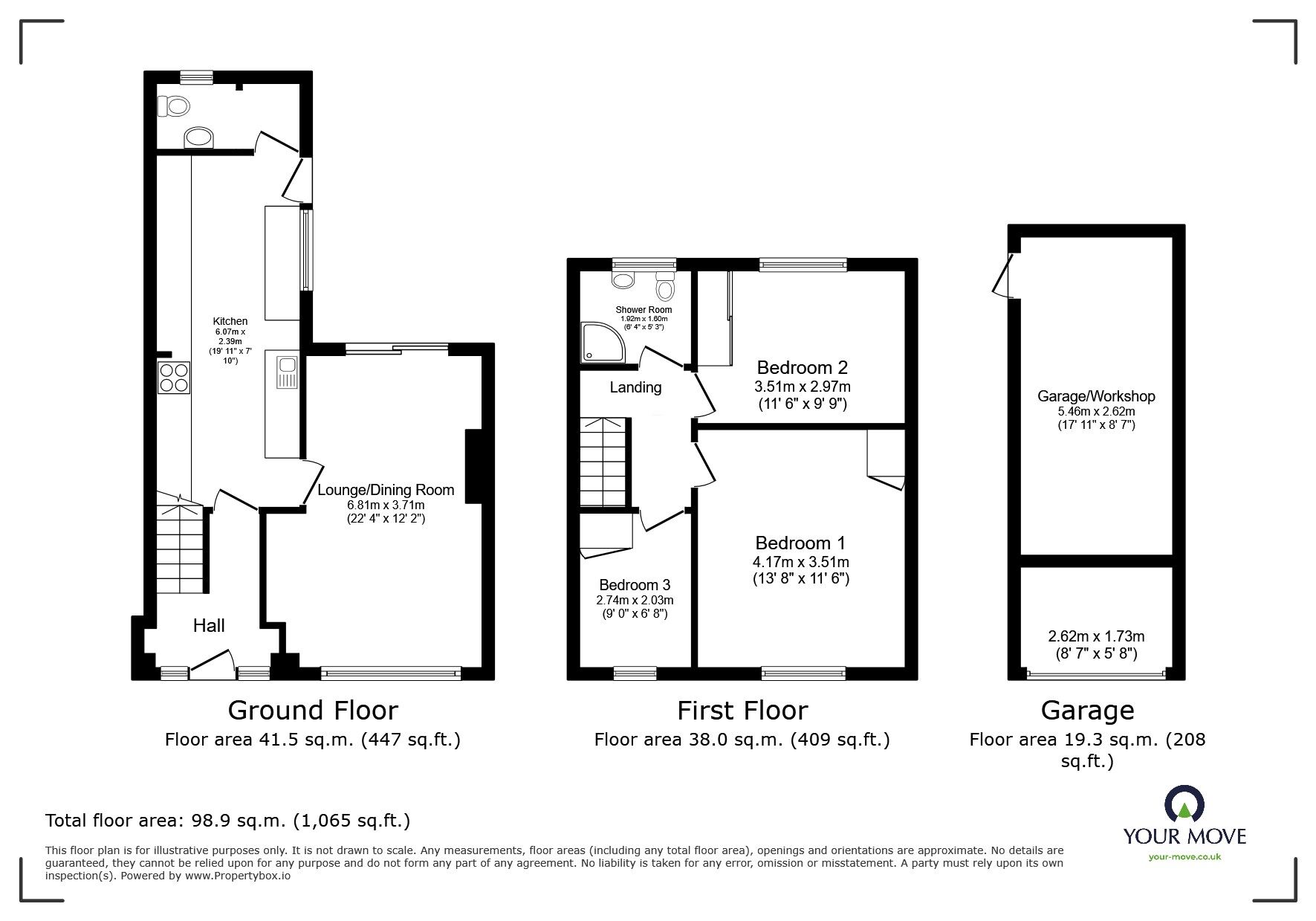 Floorplan of 3 bedroom Semi Detached House for sale, Hopewell Drive, River View Park, Kent, DA12