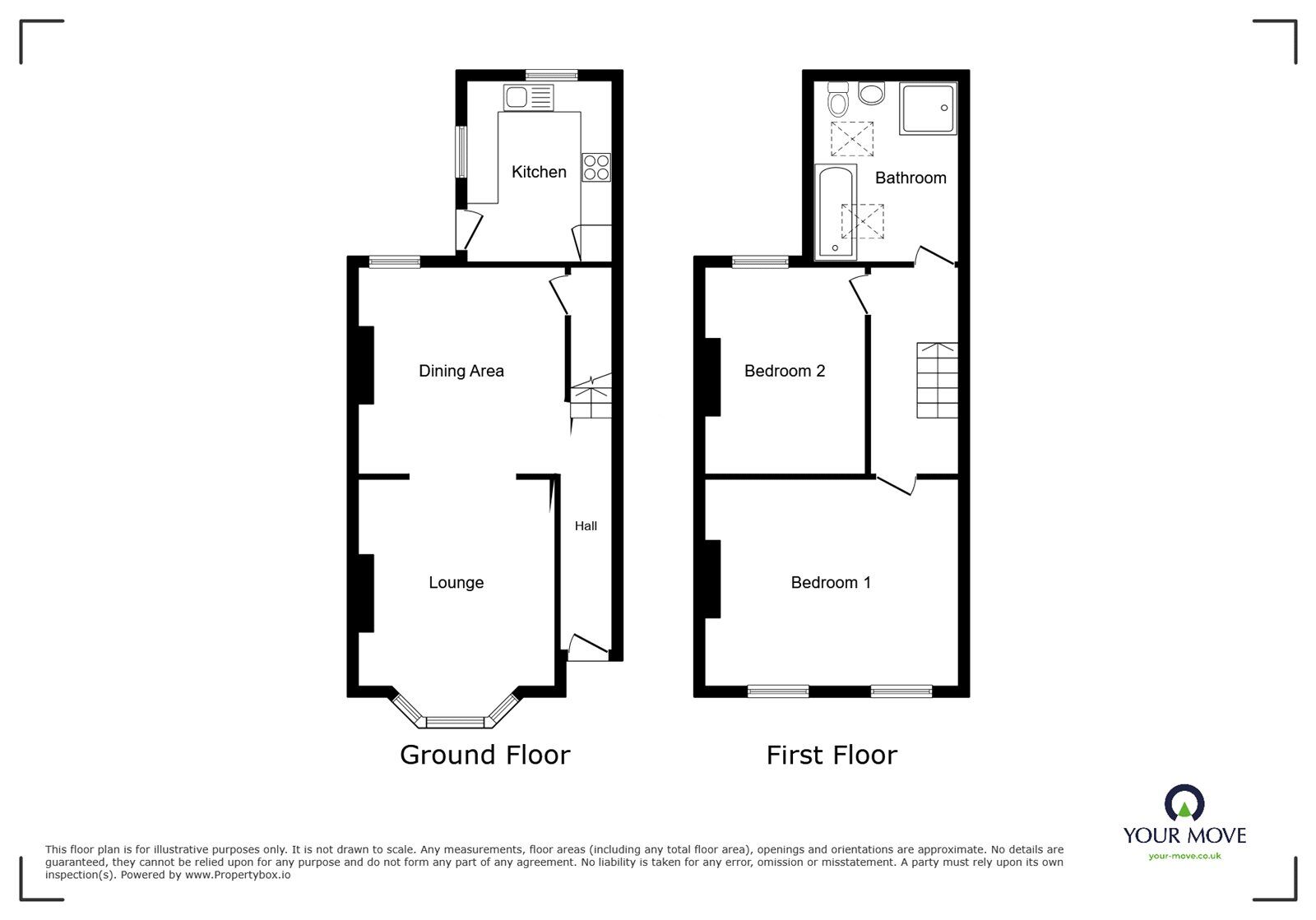 Floorplan of 2 bedroom Mid Terrace House to rent, Coombe Road, Gravesend, Kent, DA12