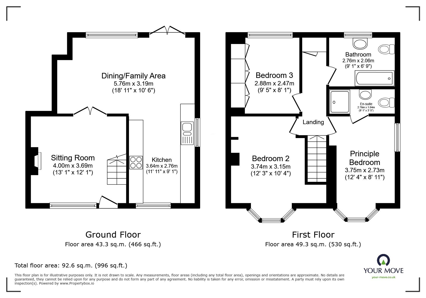 Floorplan of 3 bedroom Semi Detached House for sale, Tanyard Hill, Shorne, Kent, DA12