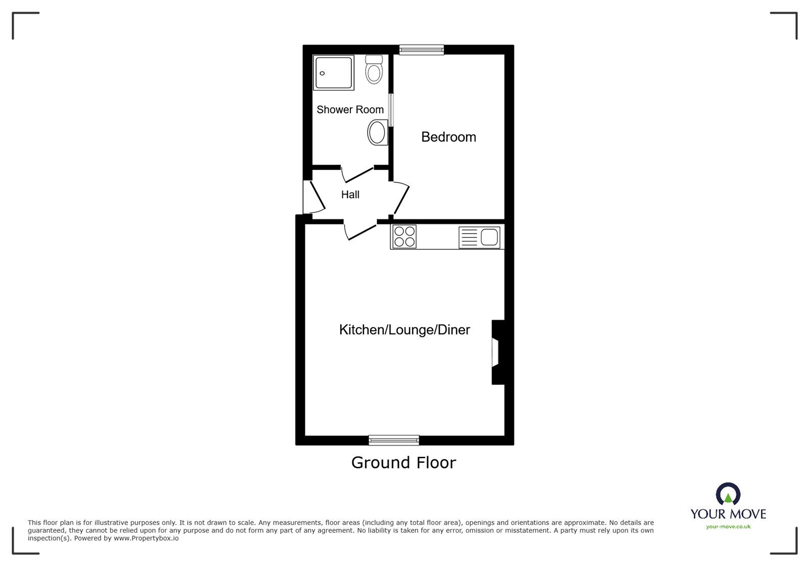 Floorplan of 1 bedroom  Flat to rent, Parrock Street, Gravesend, Kent, DA12