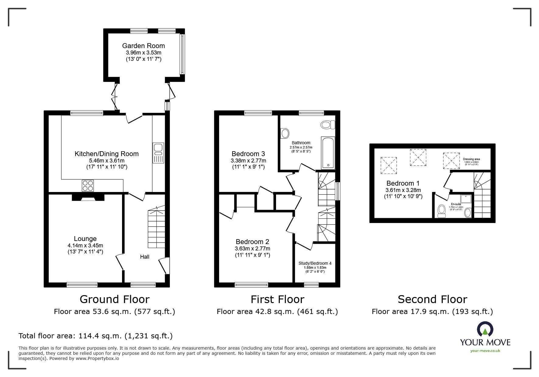 Floorplan of 4 bedroom End Terrace House for sale, Lawrence Drive, Cobham, Kent, DA12