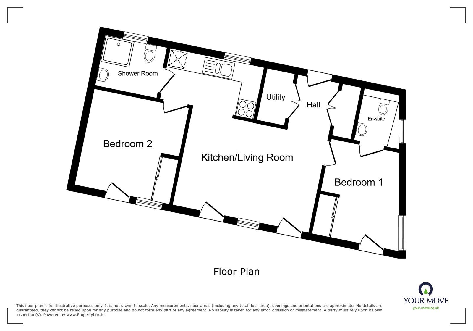 Floorplan of 2 bedroom  Flat to rent, Bank Street, Gravesend, Kent, DA12