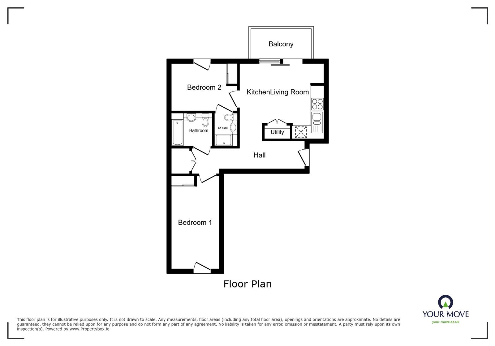 Floorplan of 2 bedroom  Flat to rent, Bank Street, Gravesend, Kent, DA12