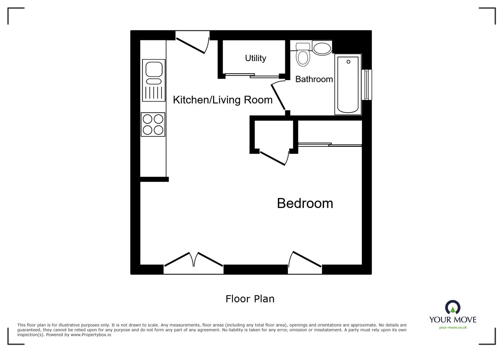 Floorplan of 1 bedroom  Flat to rent, Bank Street, Gravesend, Kent, DA12