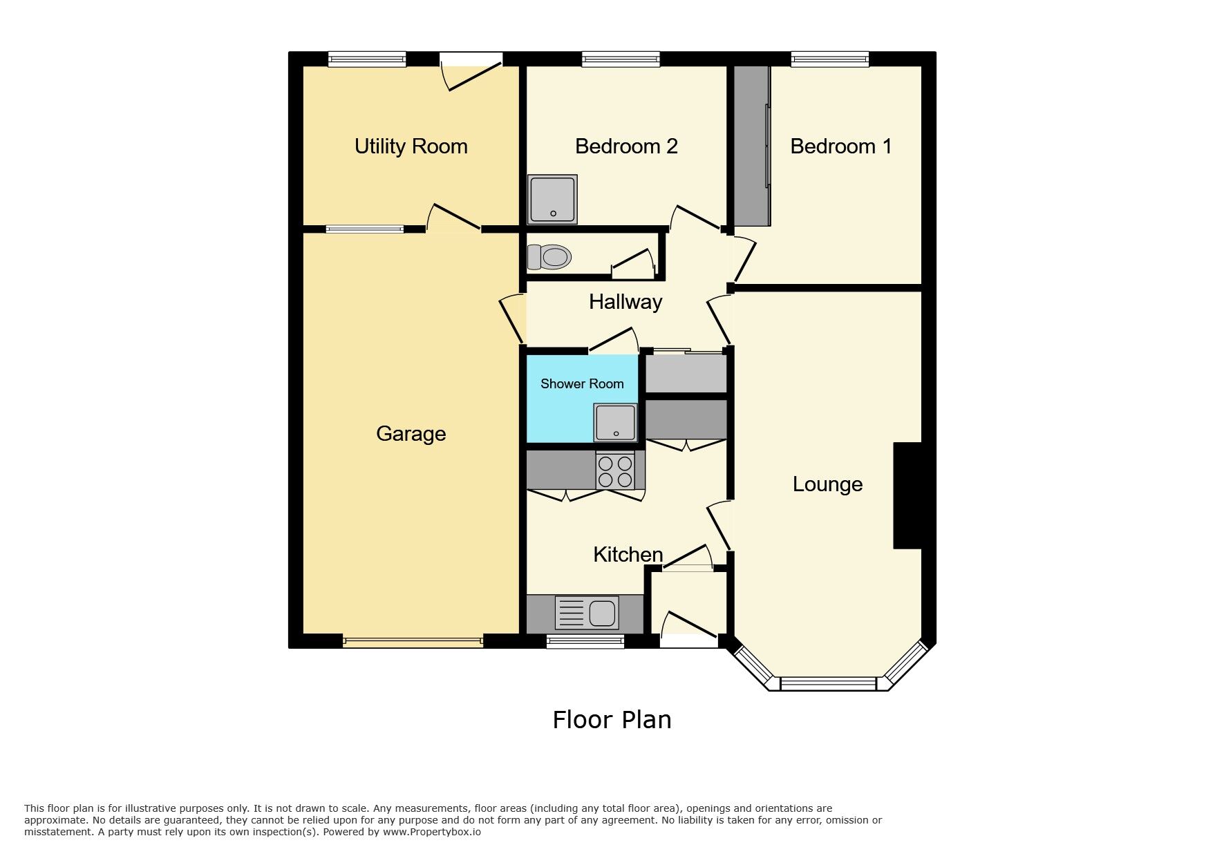 Floorplan of 2 bedroom Semi Detached Bungalow for sale, Prince Charles Avenue, Chatham, Kent, ME5