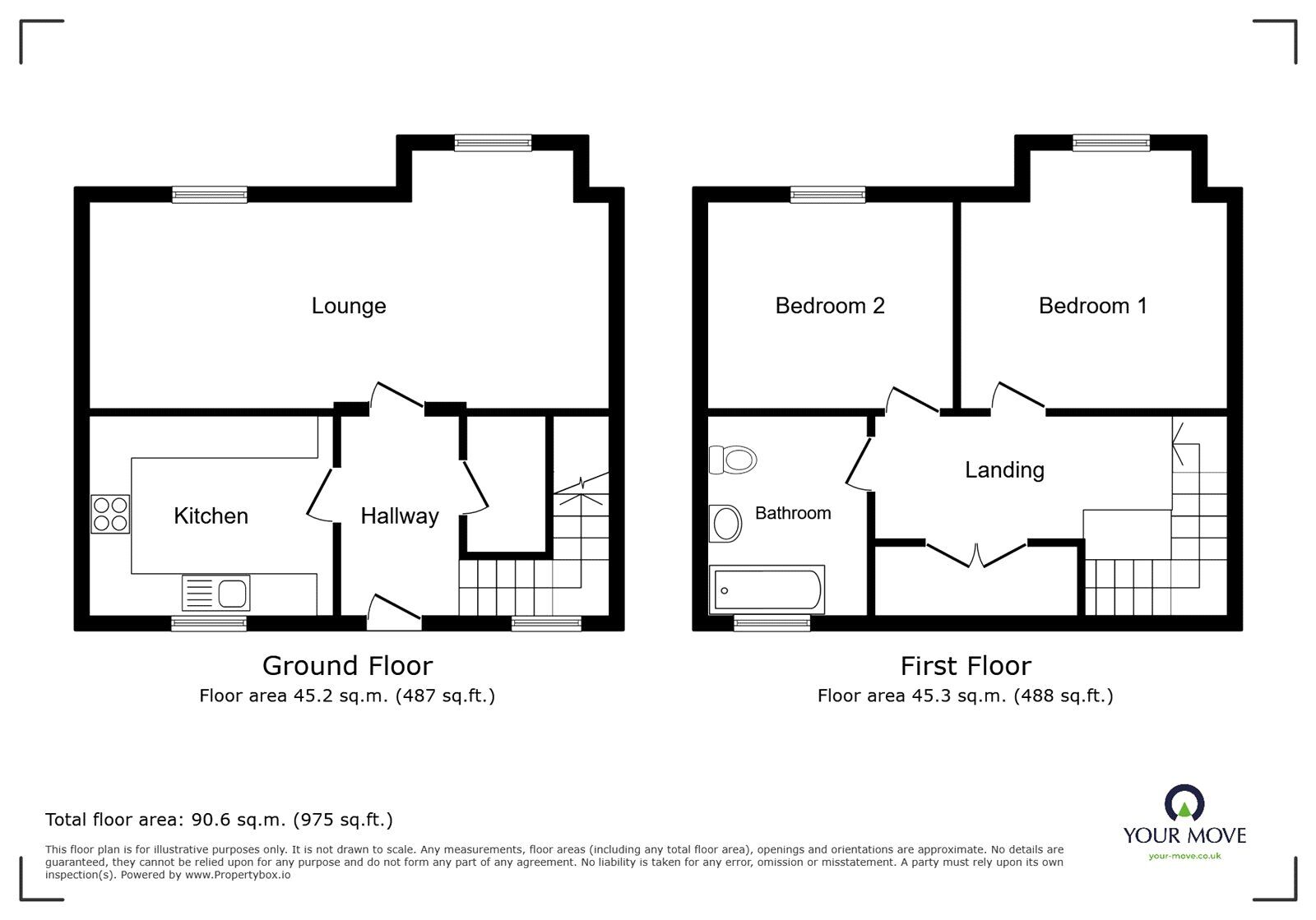 Floorplan of 2 bedroom Flat to rent, The Bay, Vigo, Kent, DA13