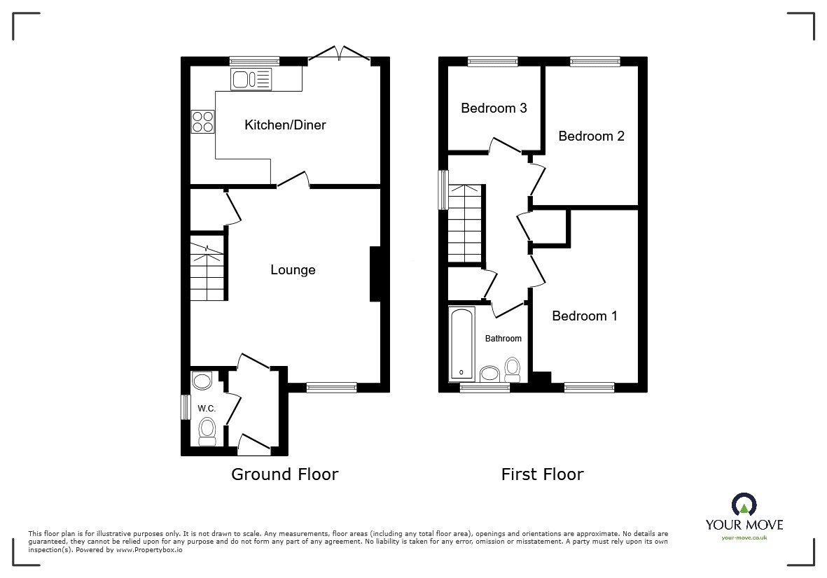 Floorplan of 3 bedroom Semi Detached House to rent, Maritime Gate, Gravesend, Kent, DA11