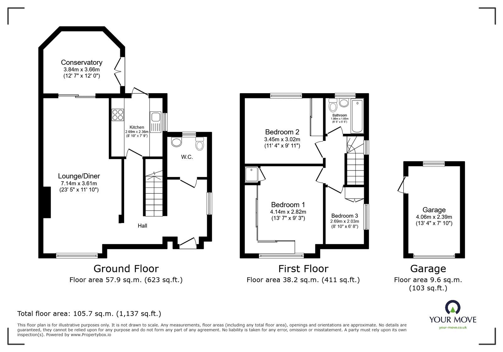 Floorplan of 3 bedroom Semi Detached House to rent, Imperial Drive, Gravesend, Kent, DA12