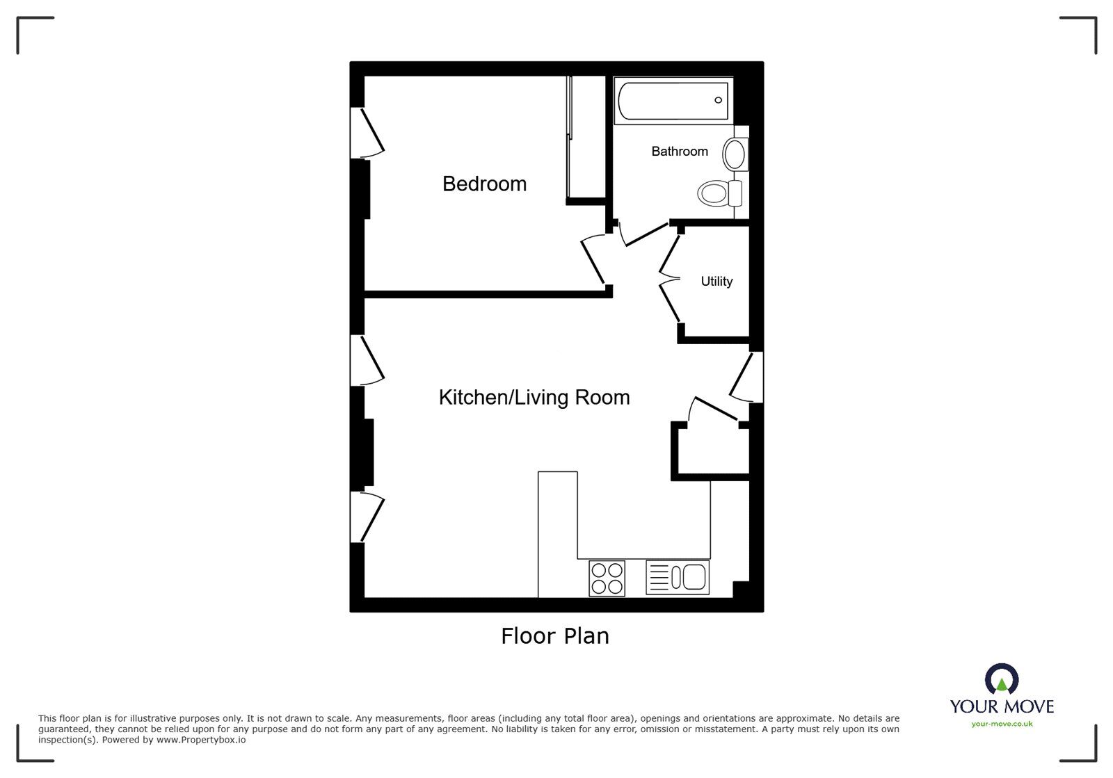 Floorplan of 1 bedroom Flat to rent, Bank Street, Gravesend, Kent, DA12