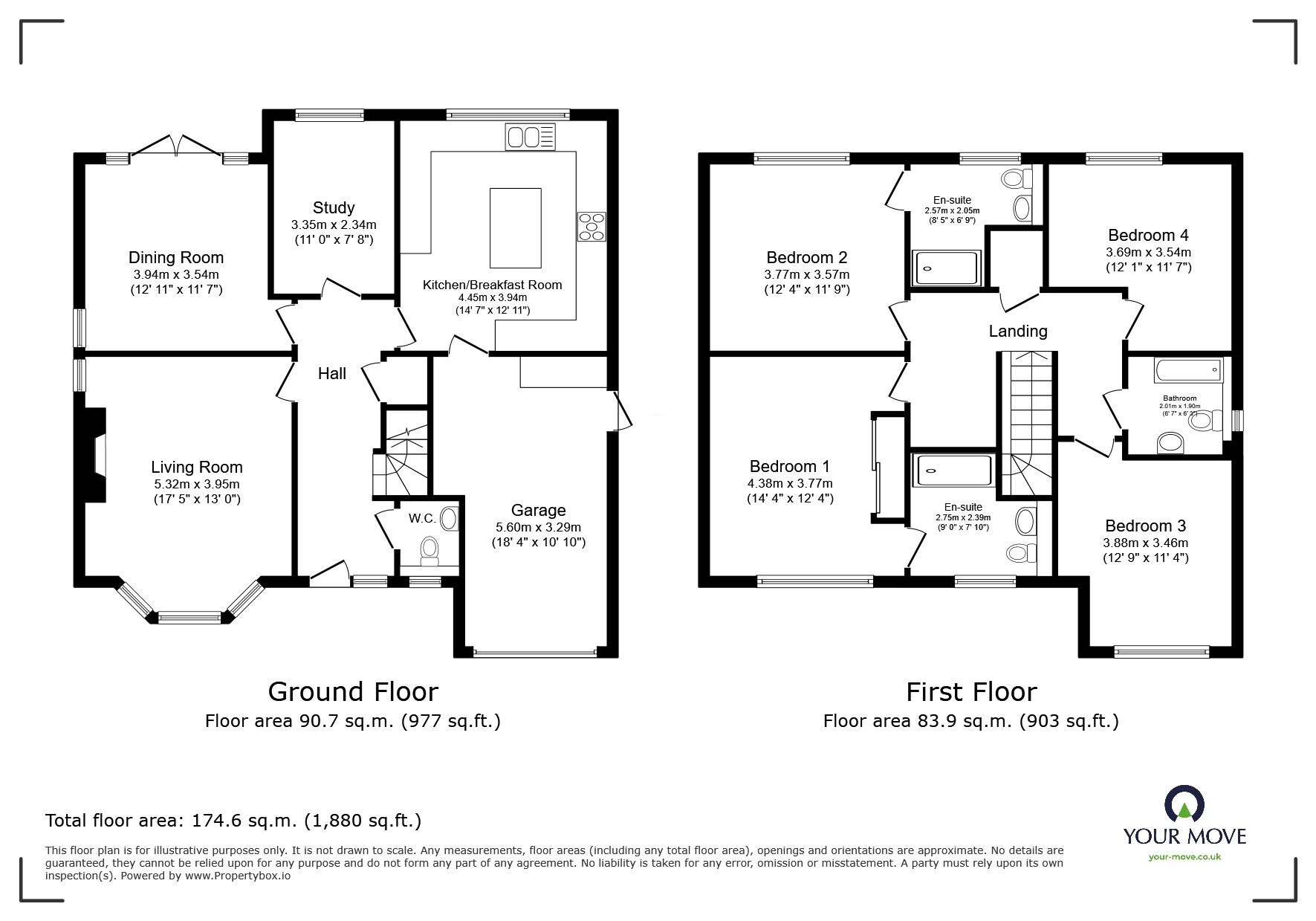 Floorplan of 4 bedroom Detached House for sale, Pomarium Close, Gravesend, Kent, DA11