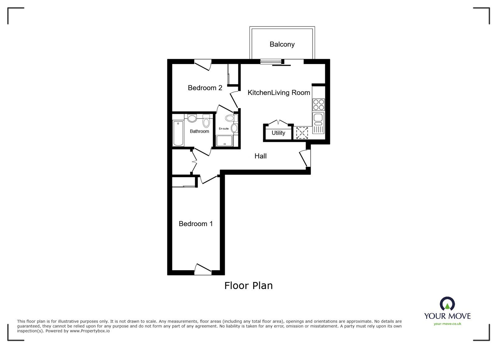 Floorplan of 2 bedroom Flat to rent, Bank Street, Gravesend, Kent, DA12