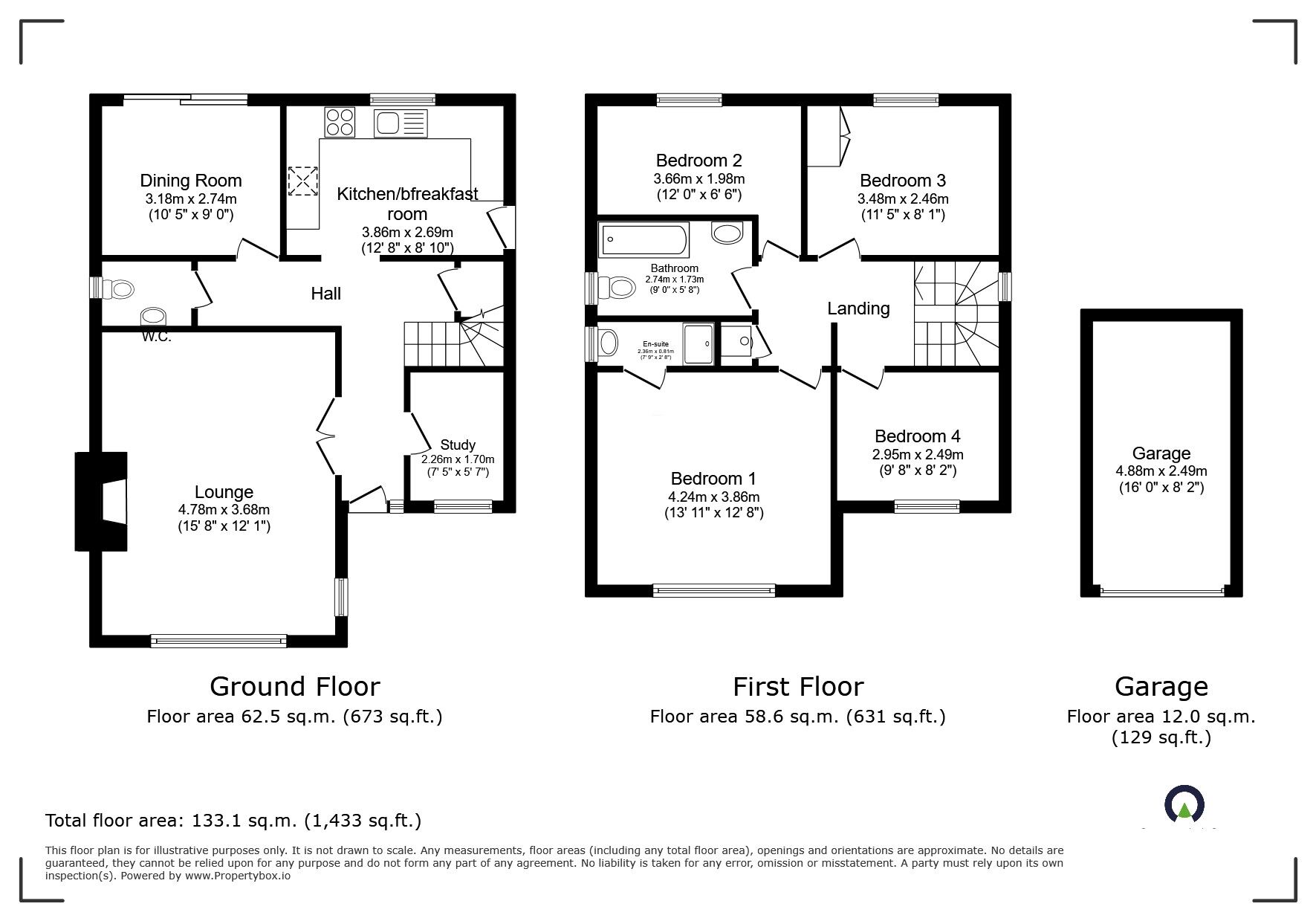 Floorplan of 4 bedroom Detached House for sale, The Lapwings, Rivermount,, Gravesend, Kent, DA12