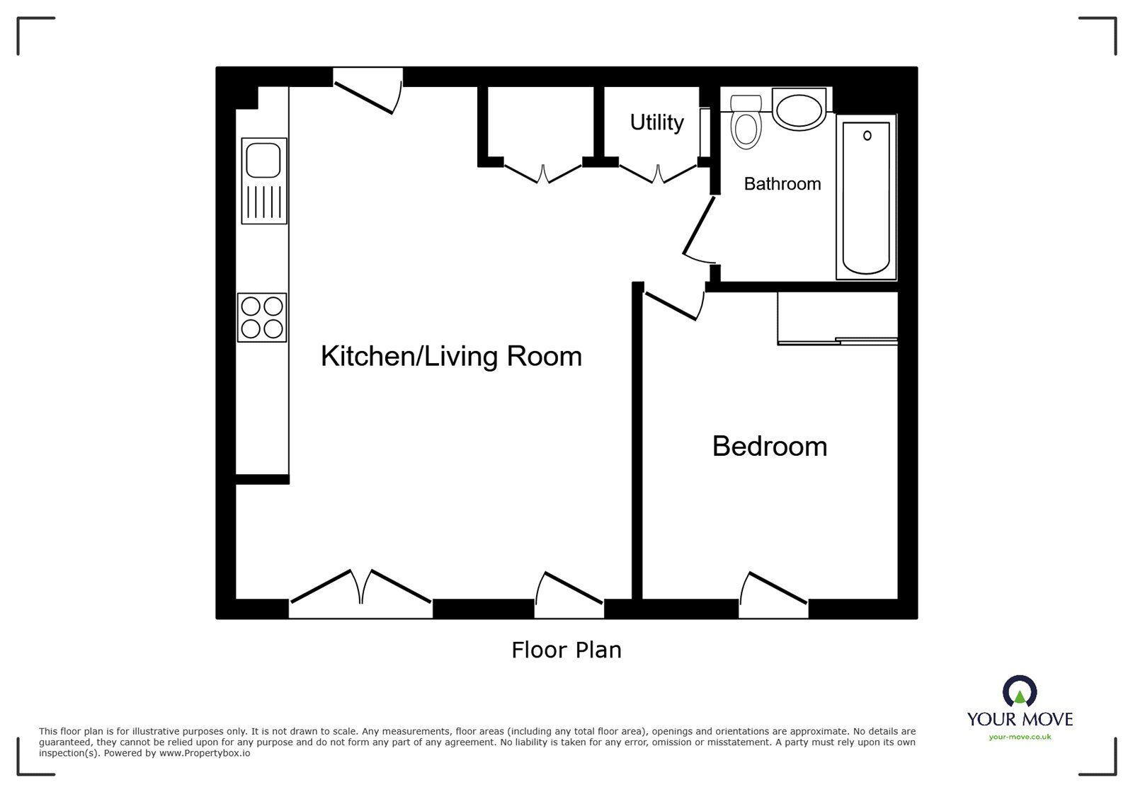 Floorplan of 1 bedroom Flat to rent, Bank Street, Gravesend, Kent, DA12