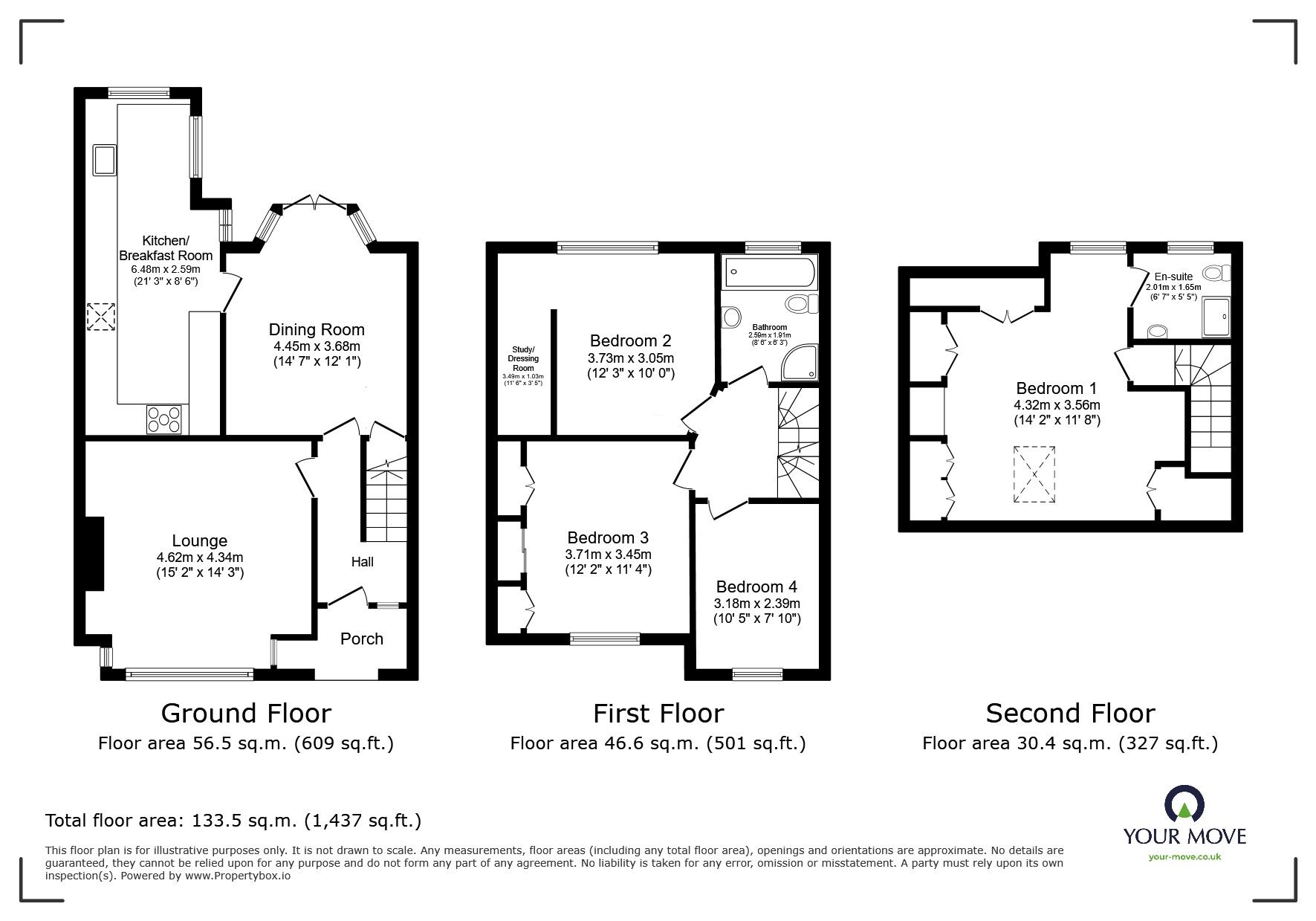 Floorplan of 4 bedroom Mid Terrace House for sale, Cross Lane East, Gravesend, Kent, DA12