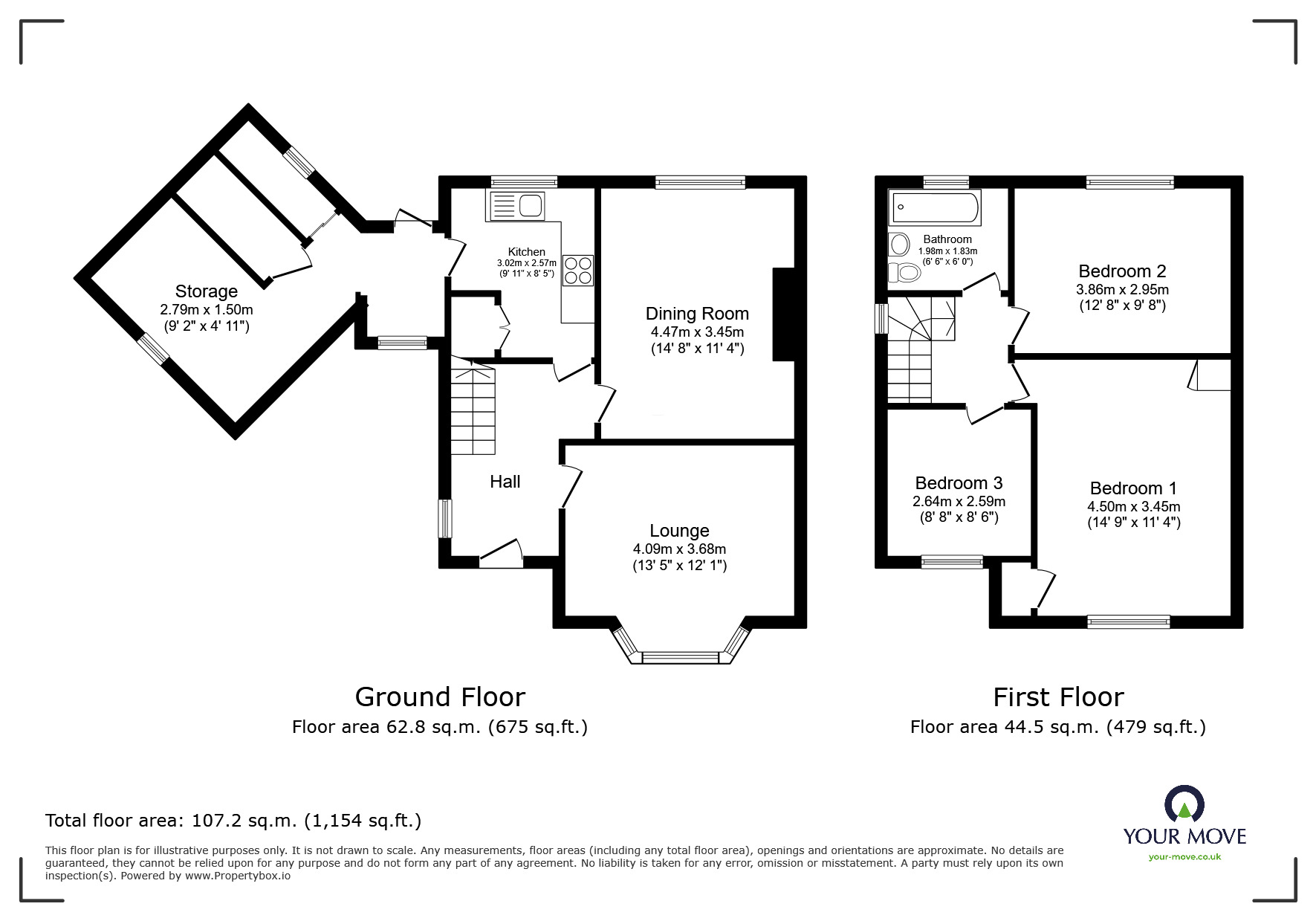Floorplan of 3 bedroom Semi Detached House for sale, Christianfields Avenue, Gravesend, Kent, DA12