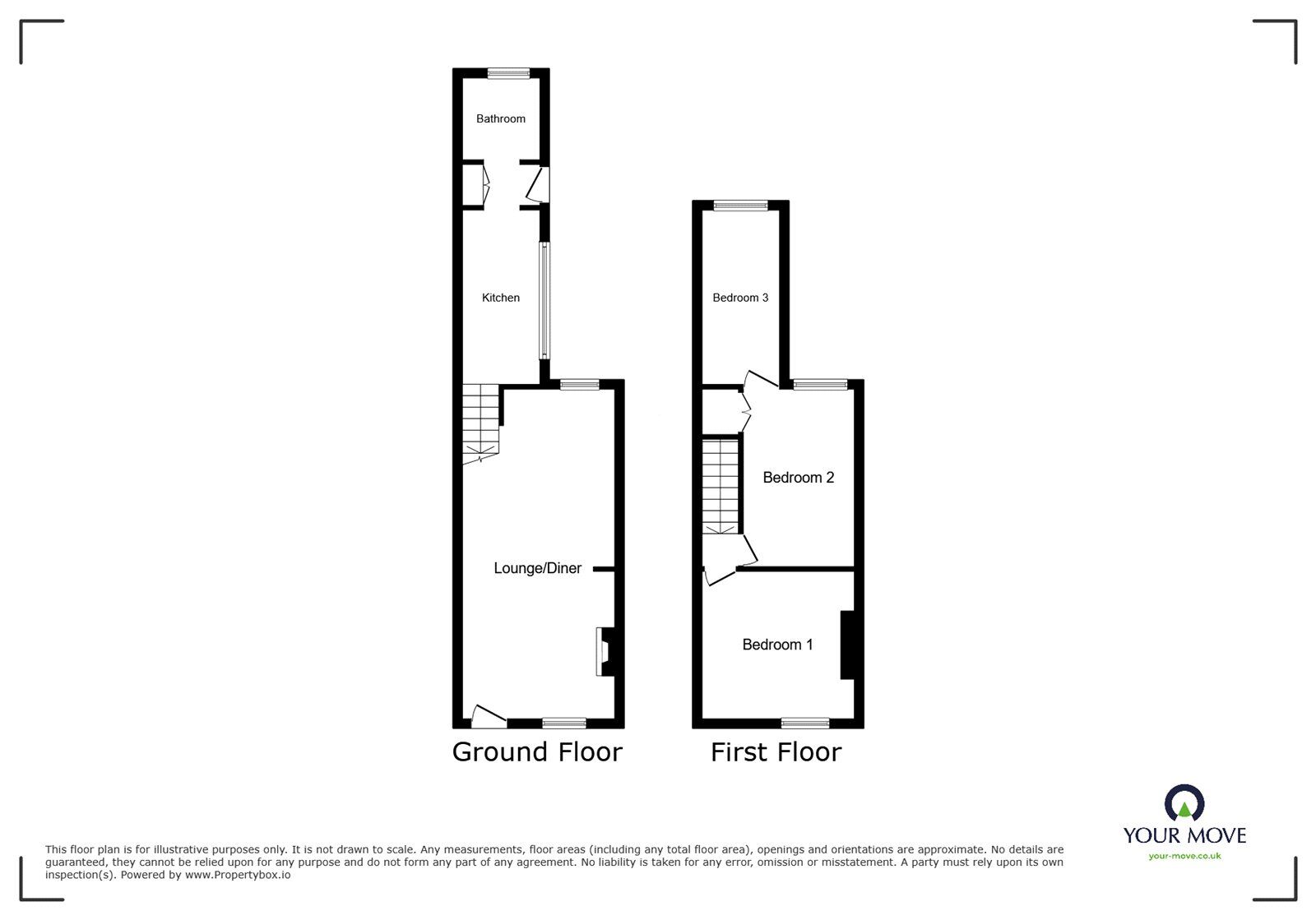 Floorplan of 3 bedroom Mid Terrace House to rent, Station Road, Meopham, Kent, DA13