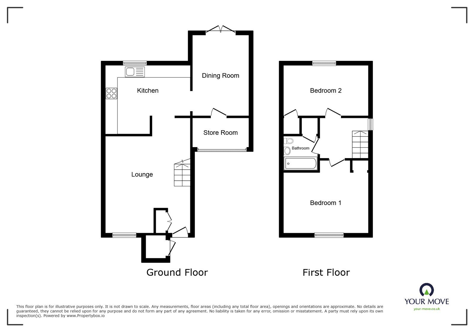 Floorplan of 2 bedroom Mid Terrace House to rent, Maypole Road, Gravesend, Kent, DA12