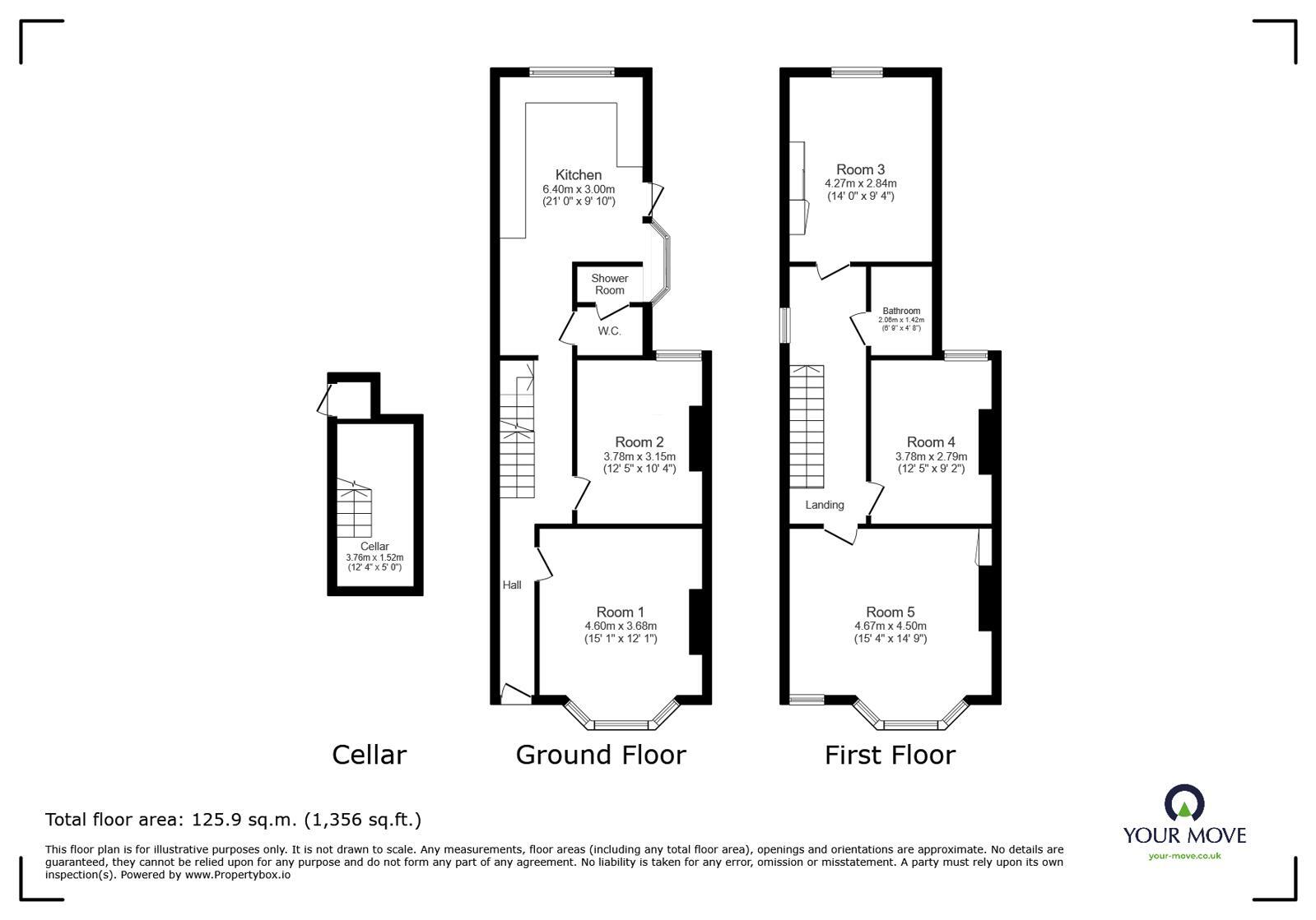 Floorplan of 5 bedroom Semi Detached House for sale, Wrotham Road, Gravesend, Kent, DA11