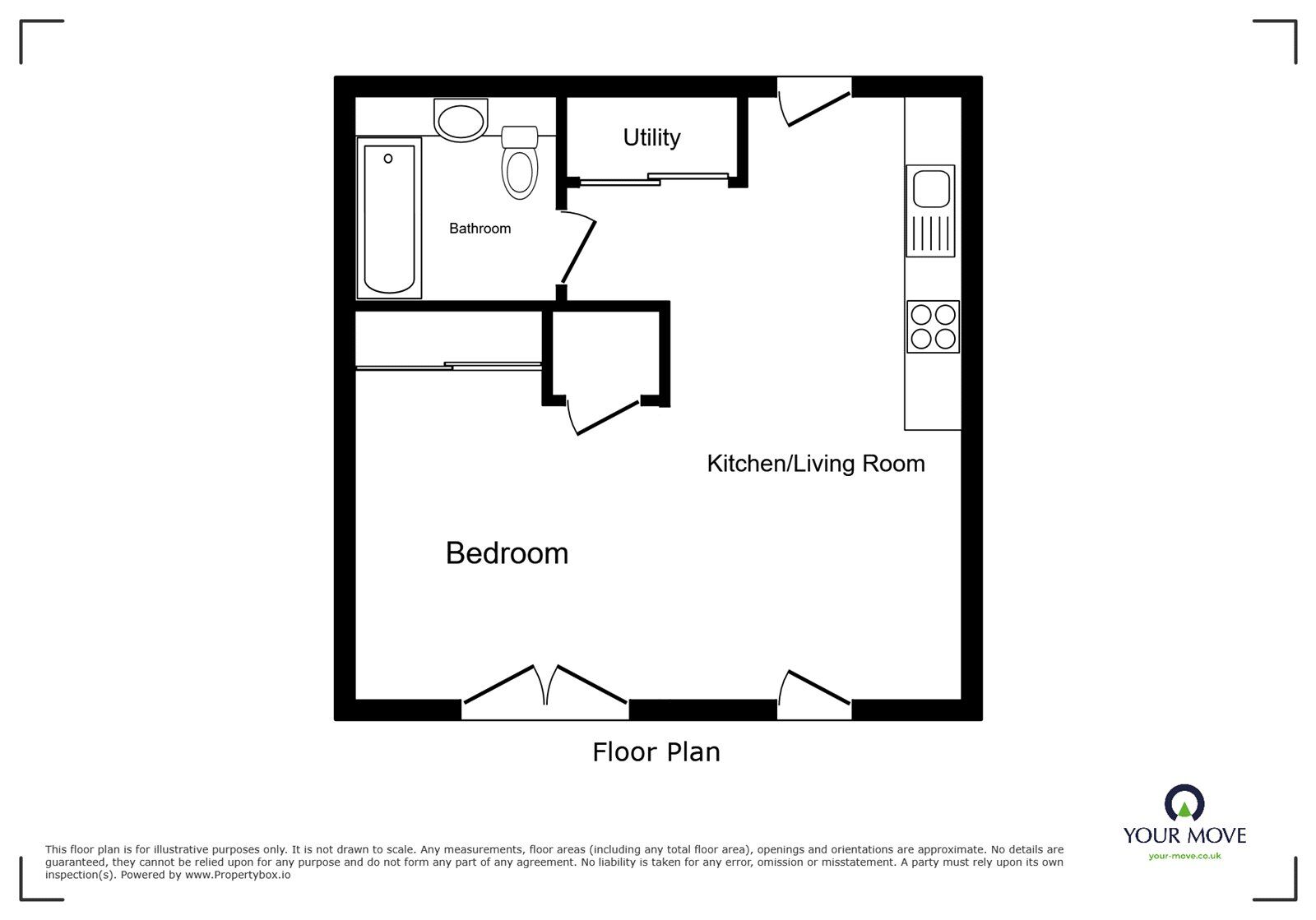 Floorplan of 1 bedroom Flat to rent, Bank Street, Gravesend, Kent, DA12
