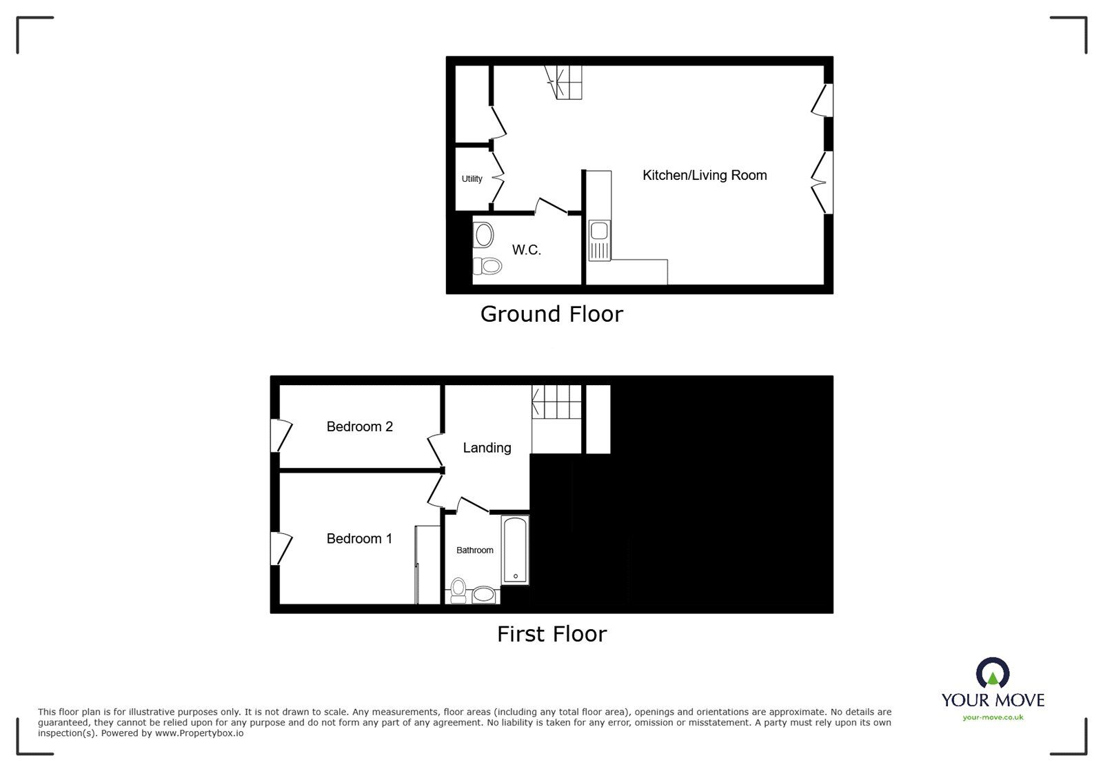Floorplan of 2 bedroom Flat to rent, Queen Street, Gravesend, Kent, DA12