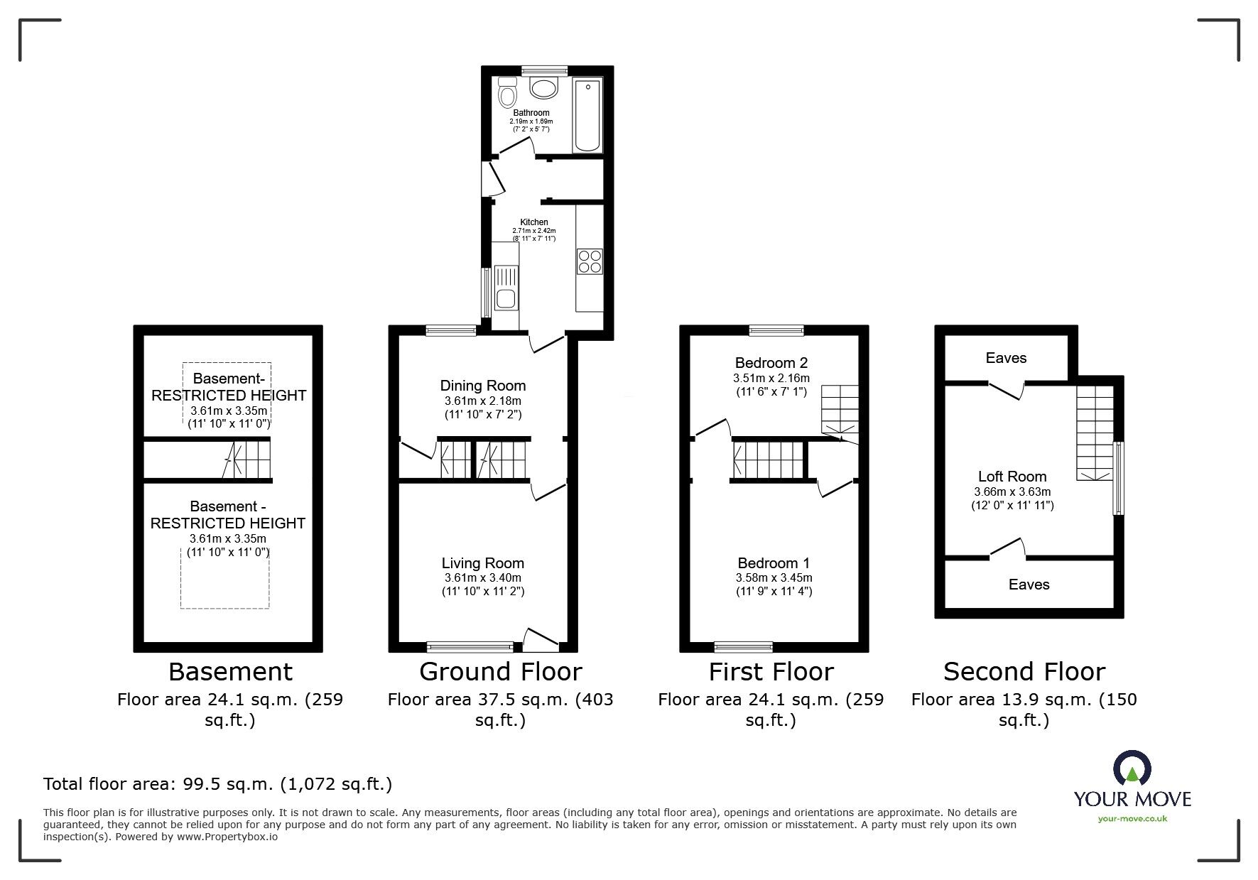Floorplan of 2 bedroom Semi Detached House for sale, Lower Range Road, Gravesend, Kent, DA12