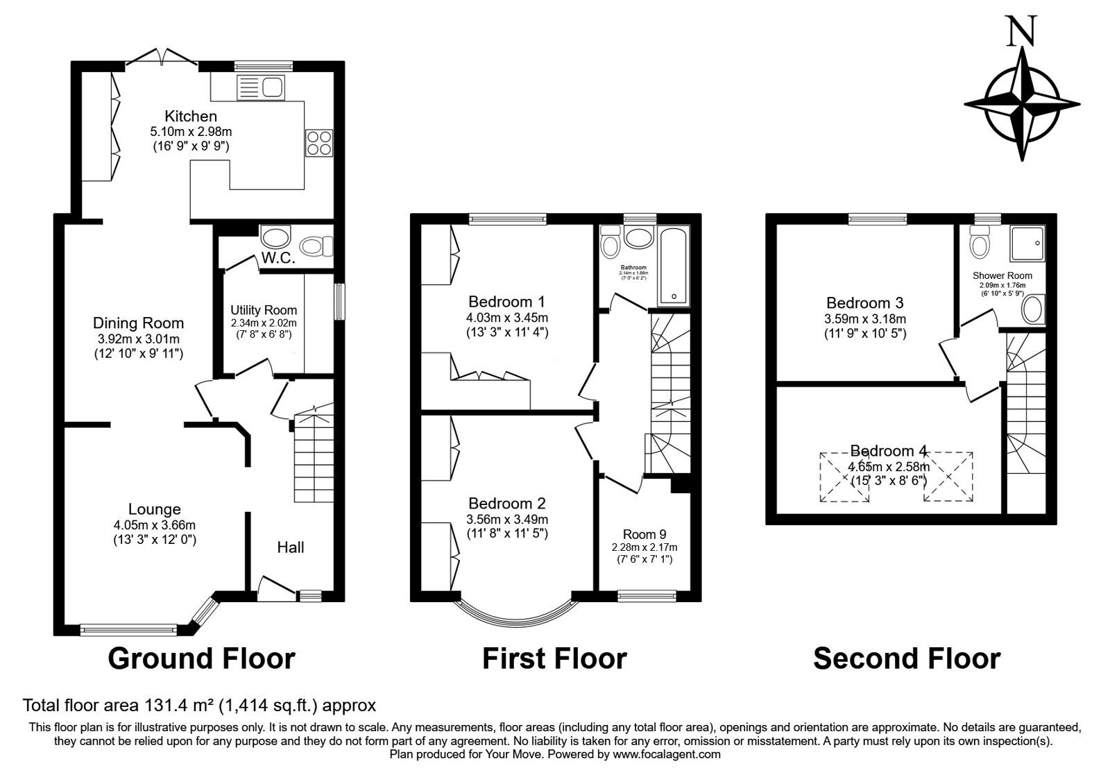 Floorplan of 5 bedroom End Terrace House for sale, Milroy Avenue, Northfleet, Kent, DA11
