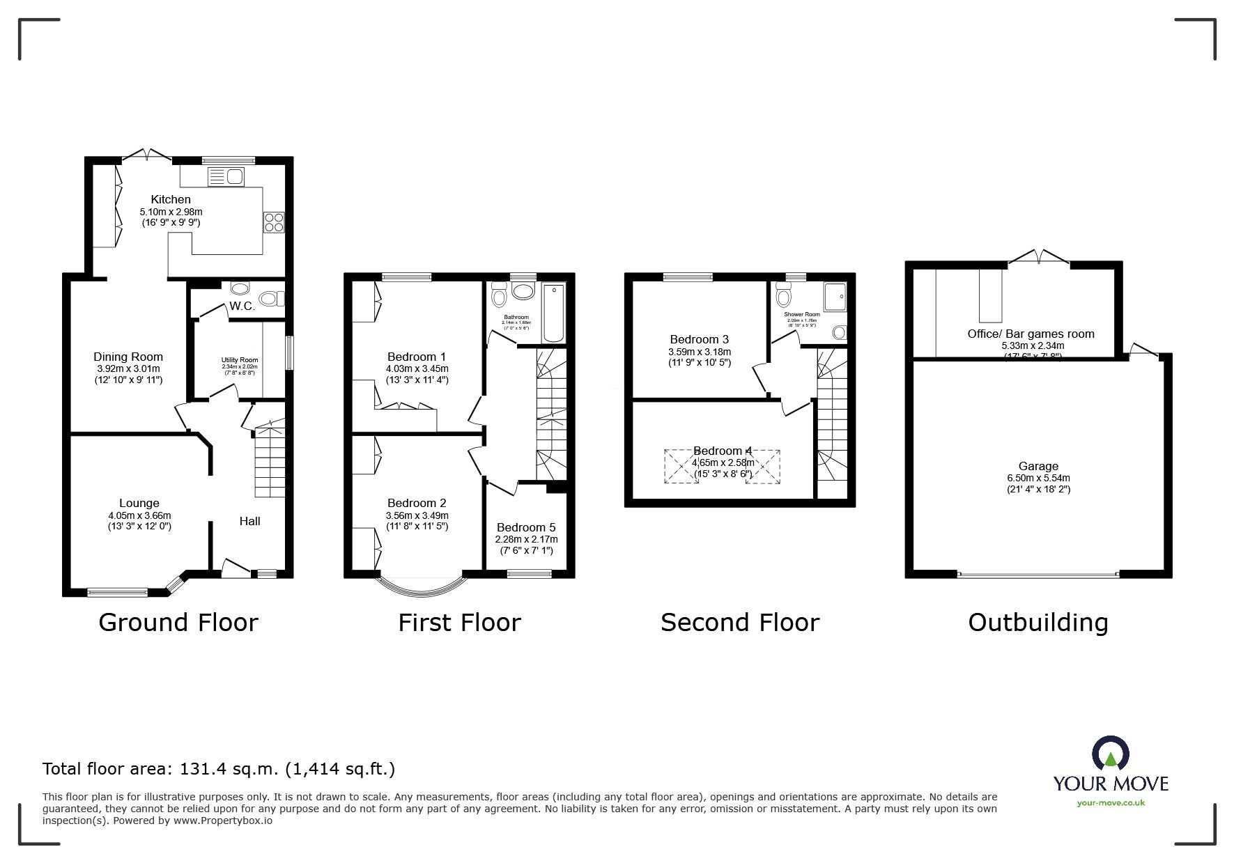 Floorplan of 5 bedroom End Terrace House for sale, Milroy Avenue, Northfleet, Kent, DA11