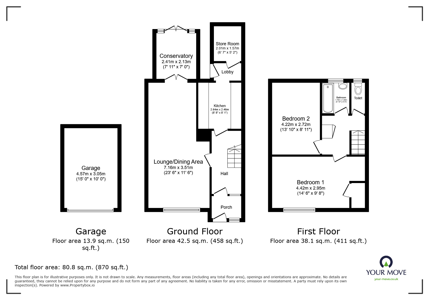 Floorplan of 2 bedroom Mid Terrace House for sale, Brunswick Walk, Gravesend, Kent, DA12